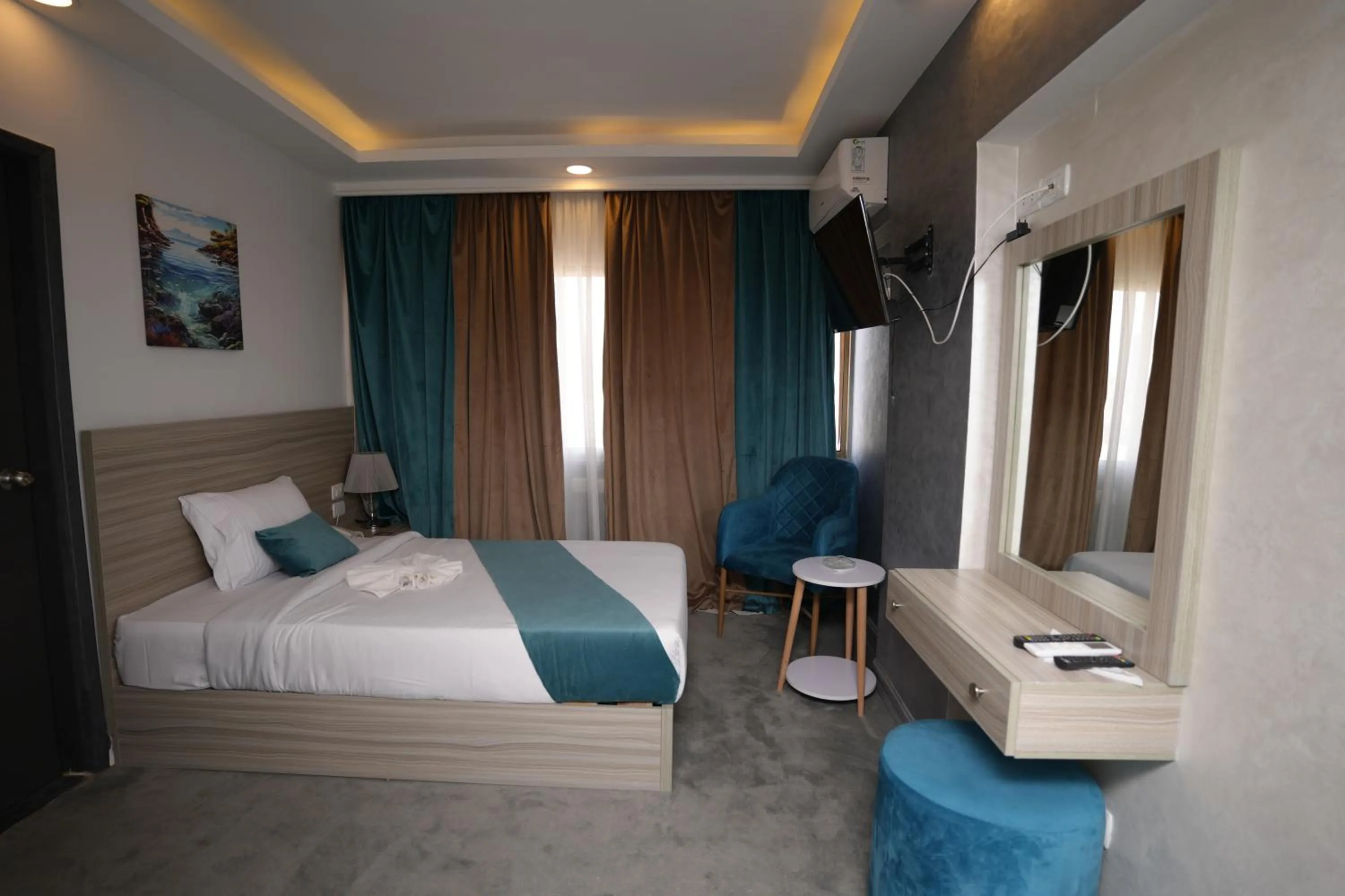 Bed in Mar Charbel Hotel Cairo