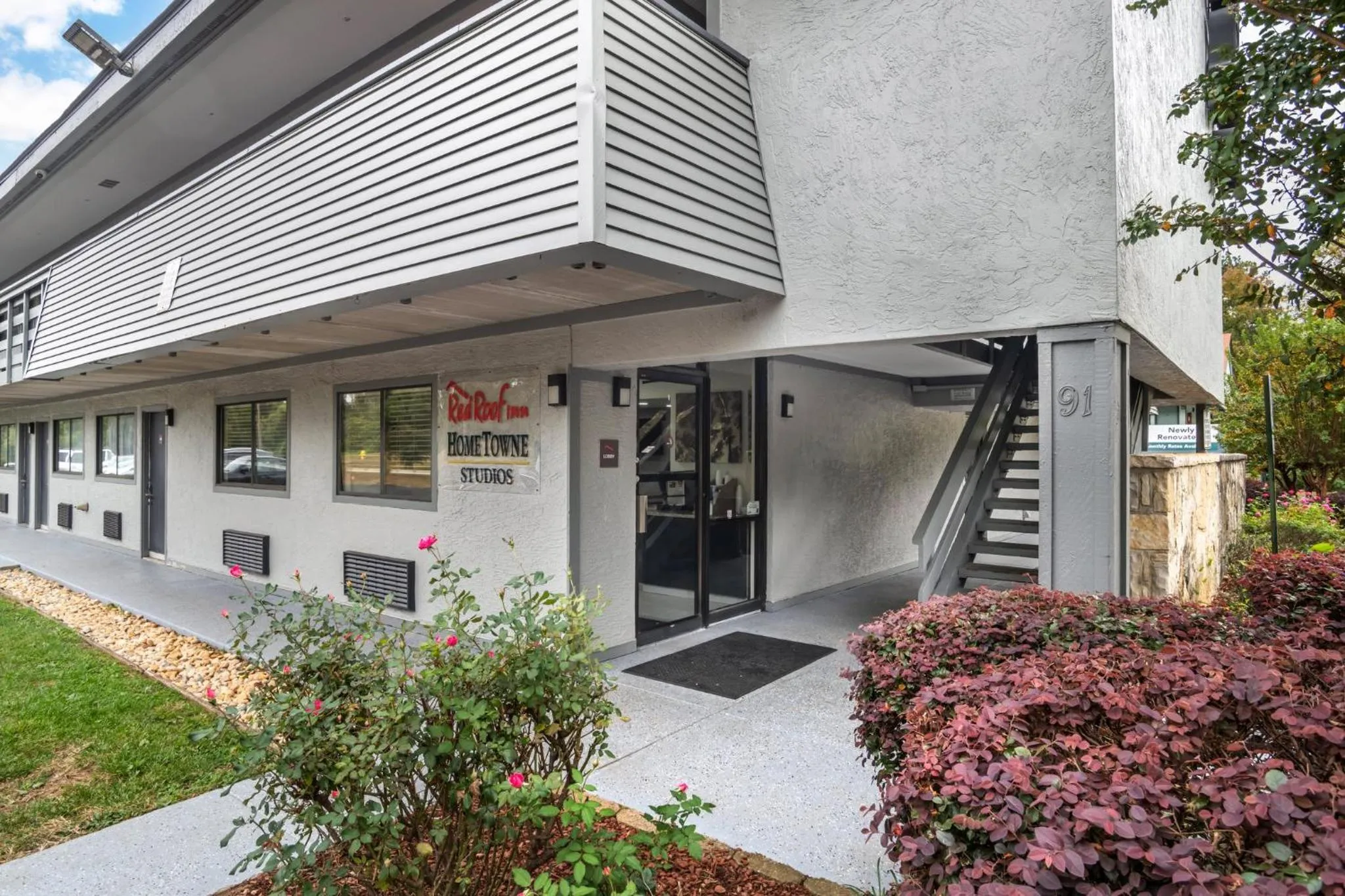 Property building in HomeTowne Studios by Red Roof Greenville