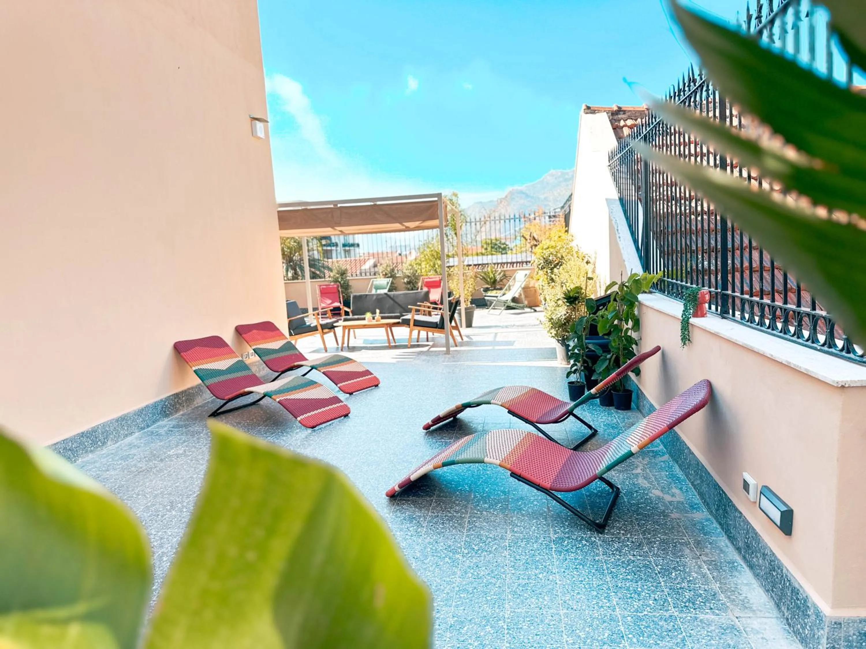 Balcony/Terrace in Ostello Bello Palermo