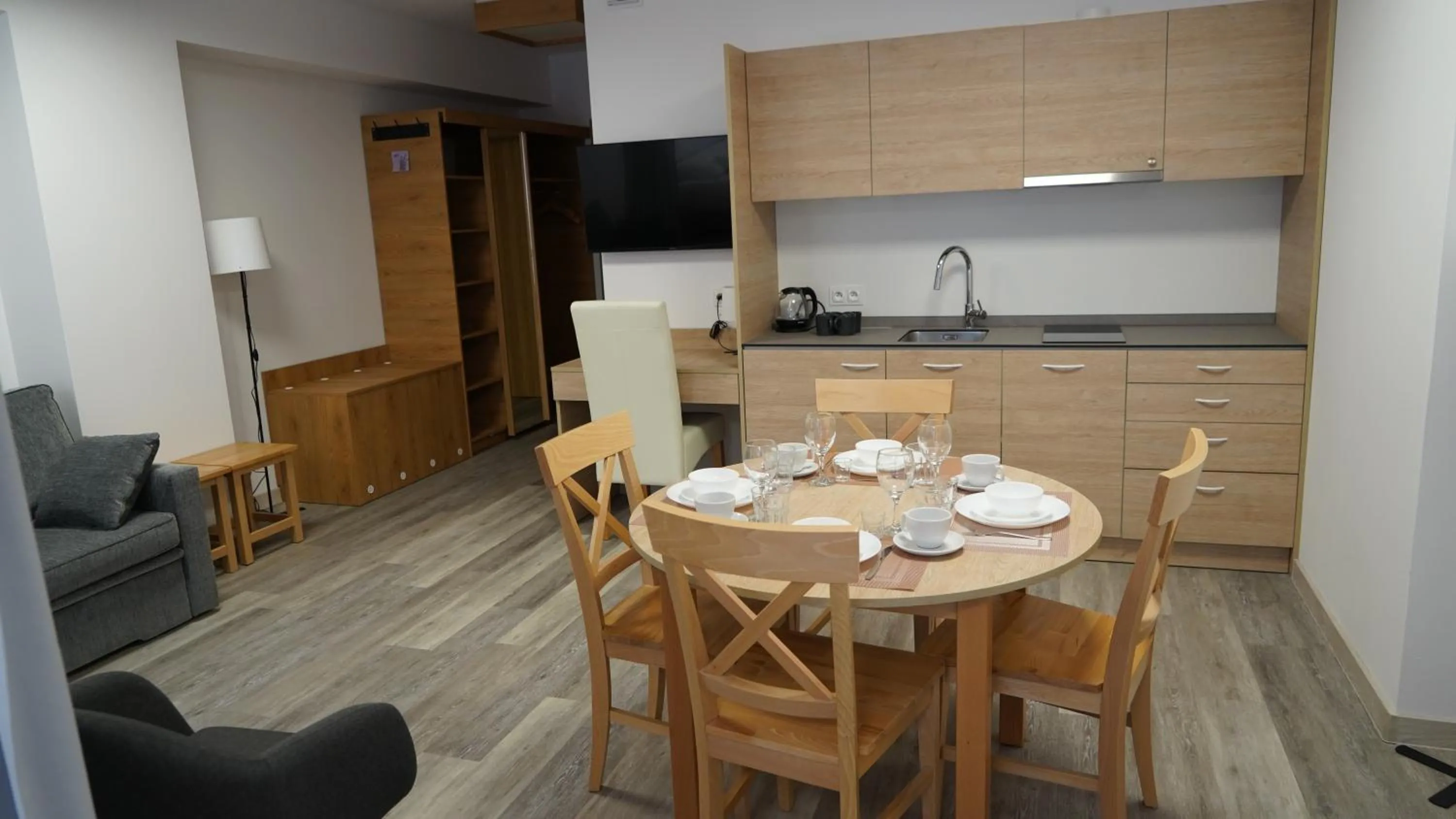 Coffee/tea facilities in Apartament Aparthotel Passage