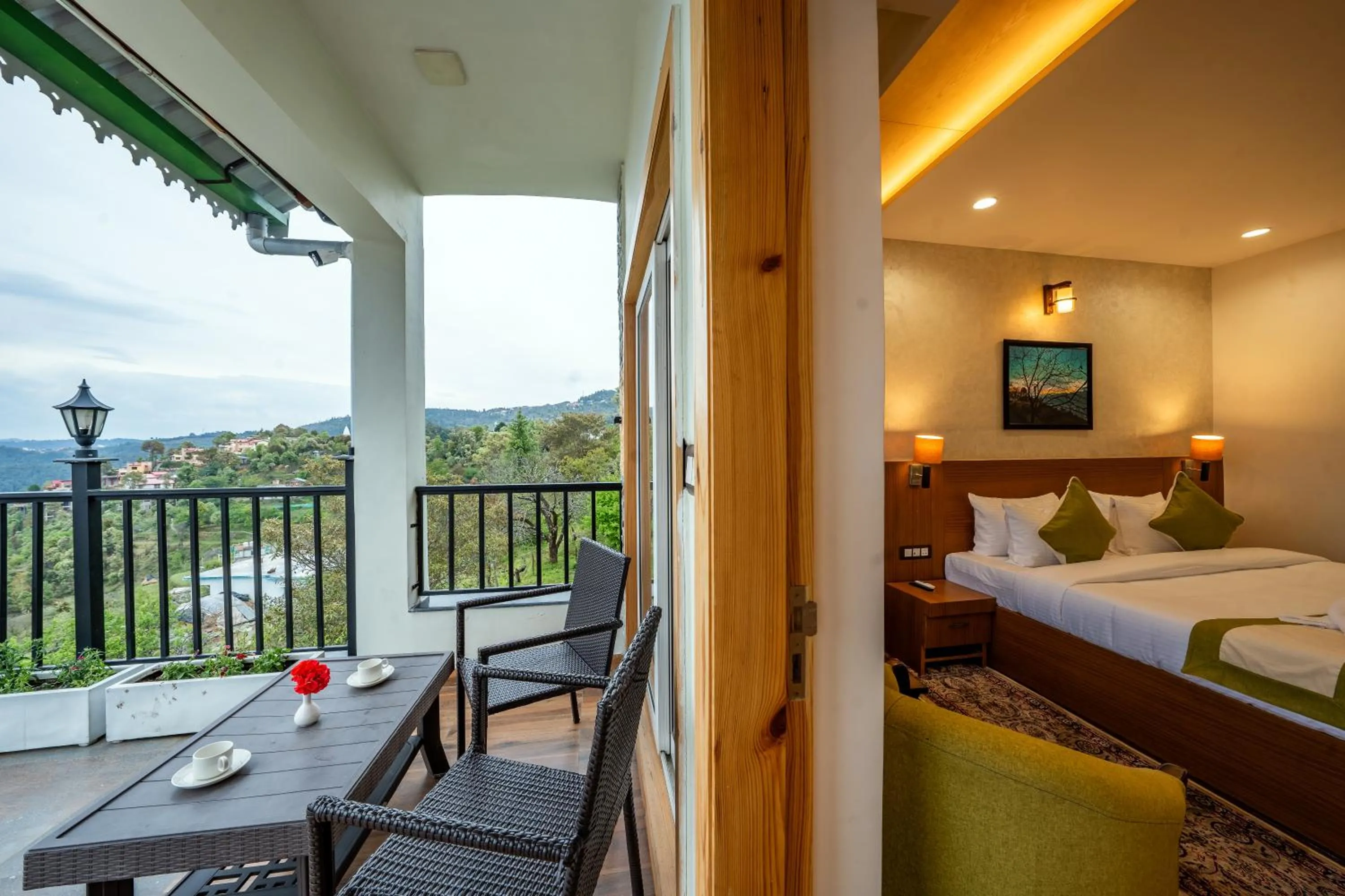 Bed in Arkaya Mukteshwar by SuperGlitz Resorts Pvt Ltd