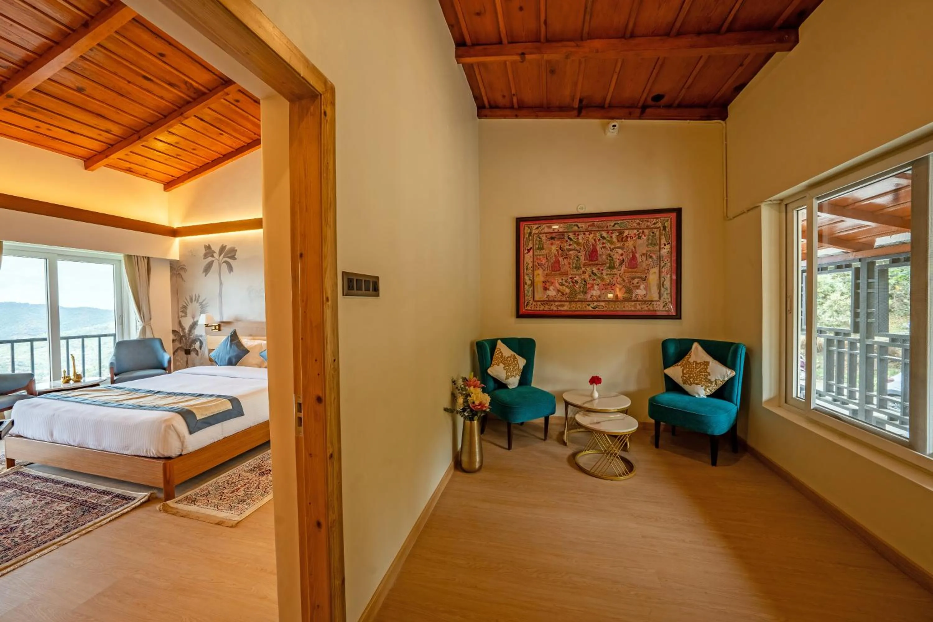 Bed in Arkaya Mukteshwar by SuperGlitz Resorts Pvt Ltd