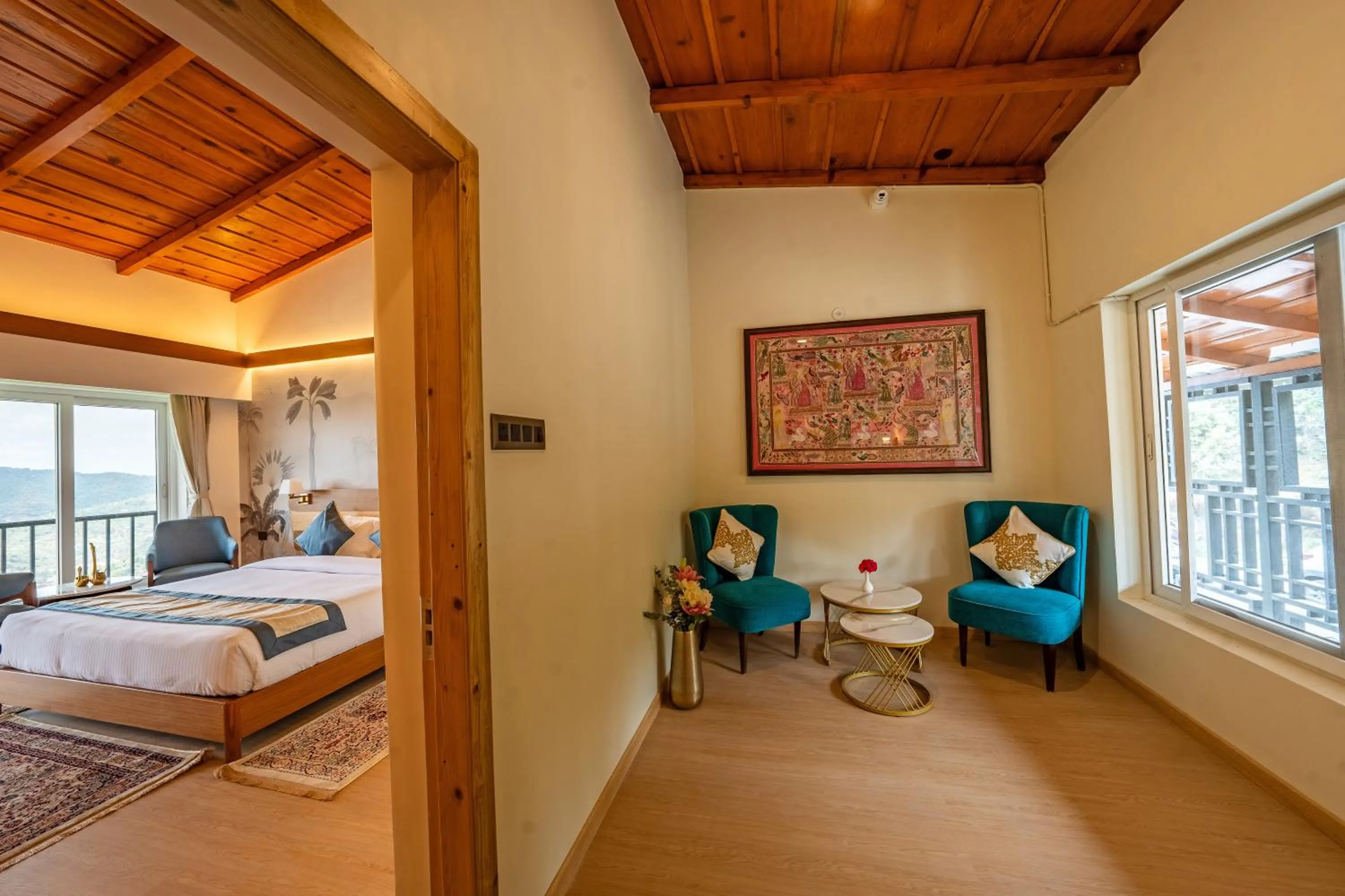 Bed in Arkaya Mukteshwar by SuperGlitz Resorts Pvt Ltd