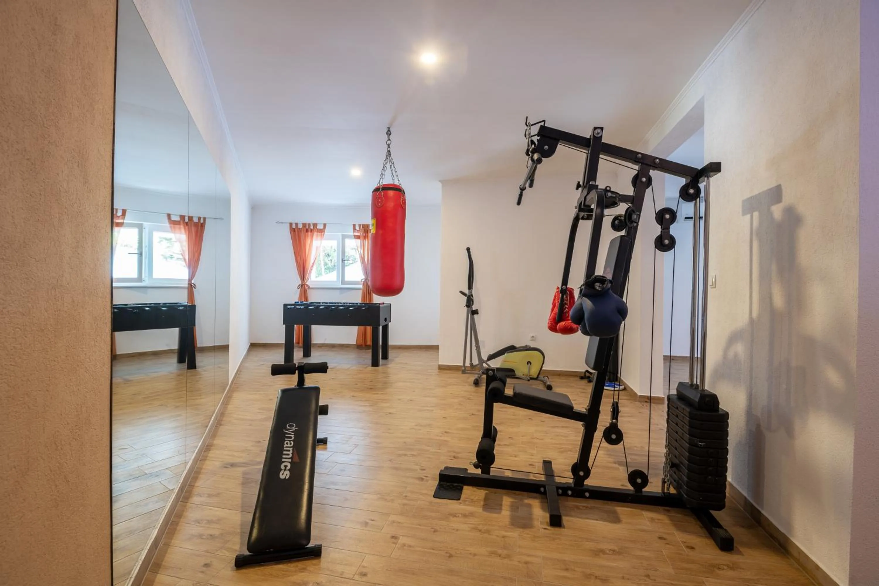Fitness centre/facilities in Villa Gabriel with pool, sauna, jacuzzi