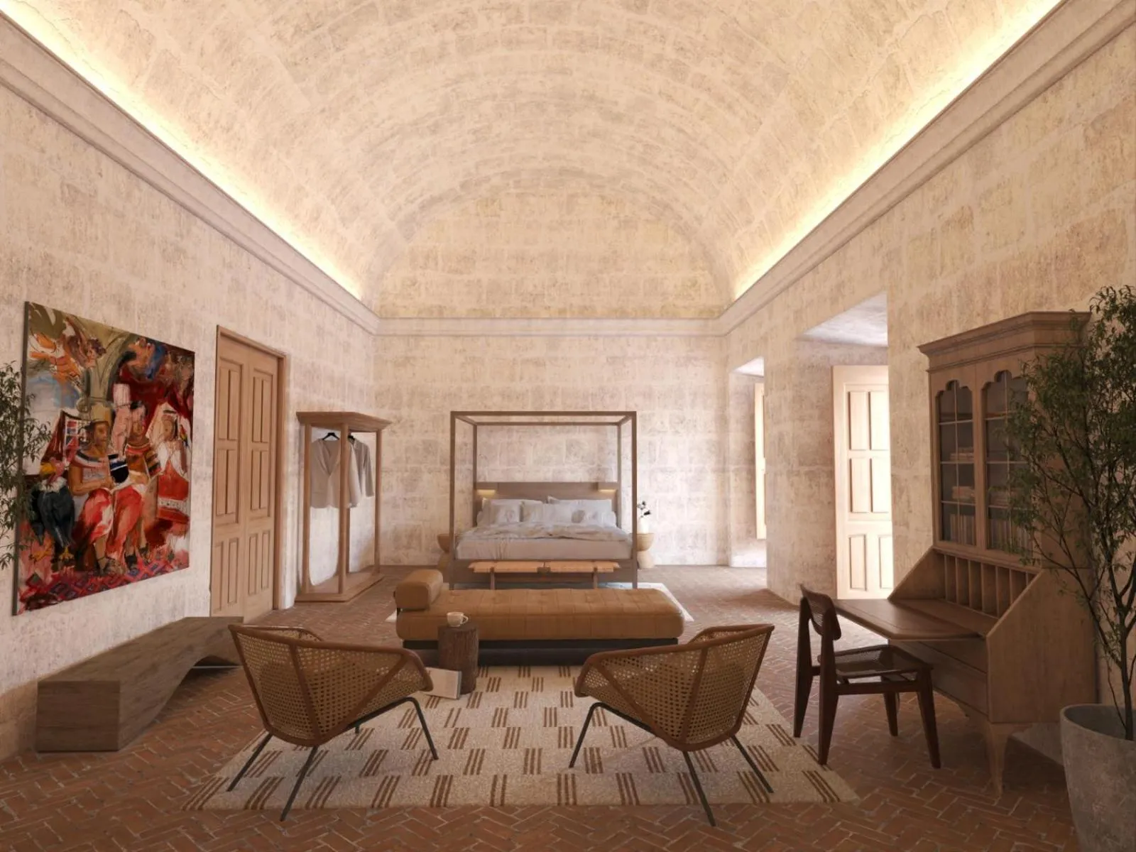 Living room, Bed in Palacio Guaqui by Ananay Hotels