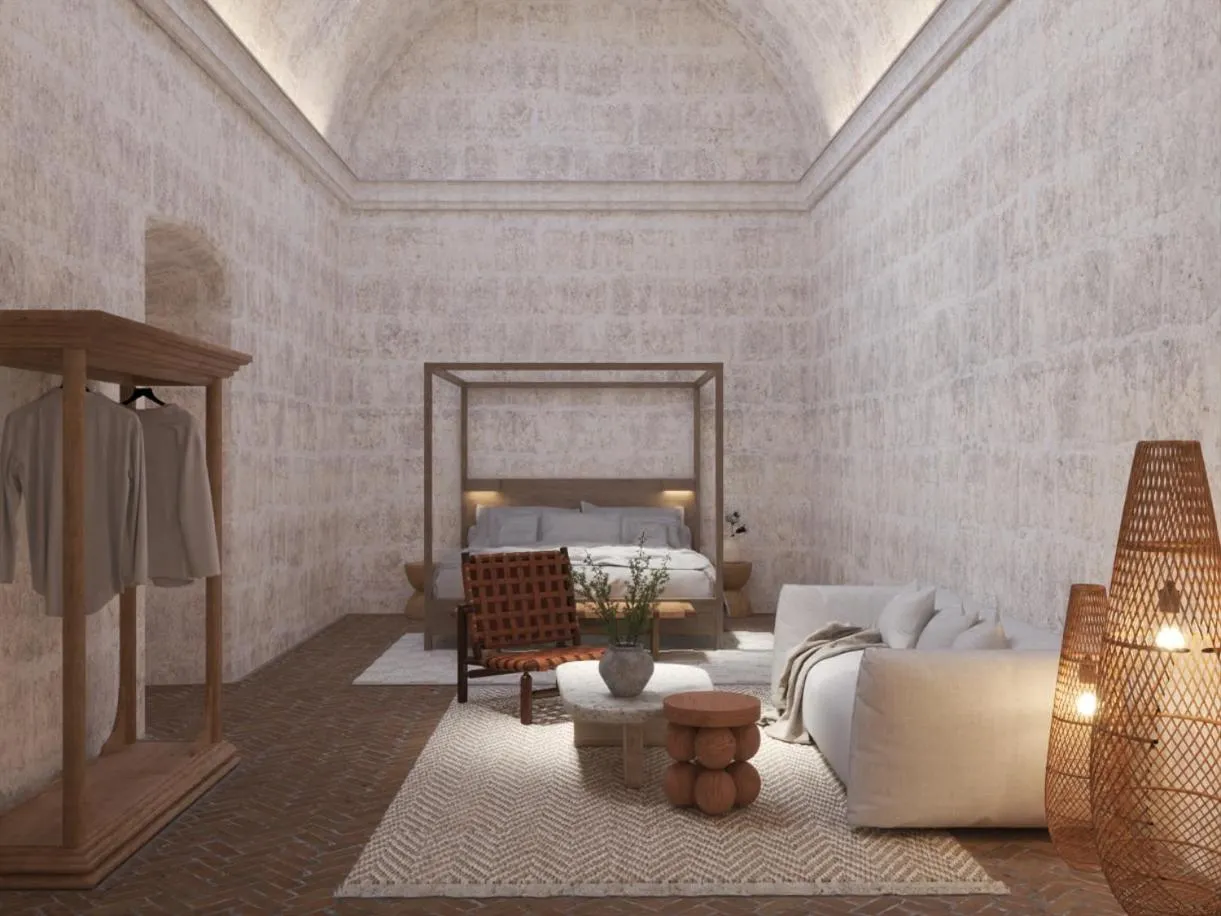 Seating area, Bed in Palacio Guaqui by Ananay Hotels