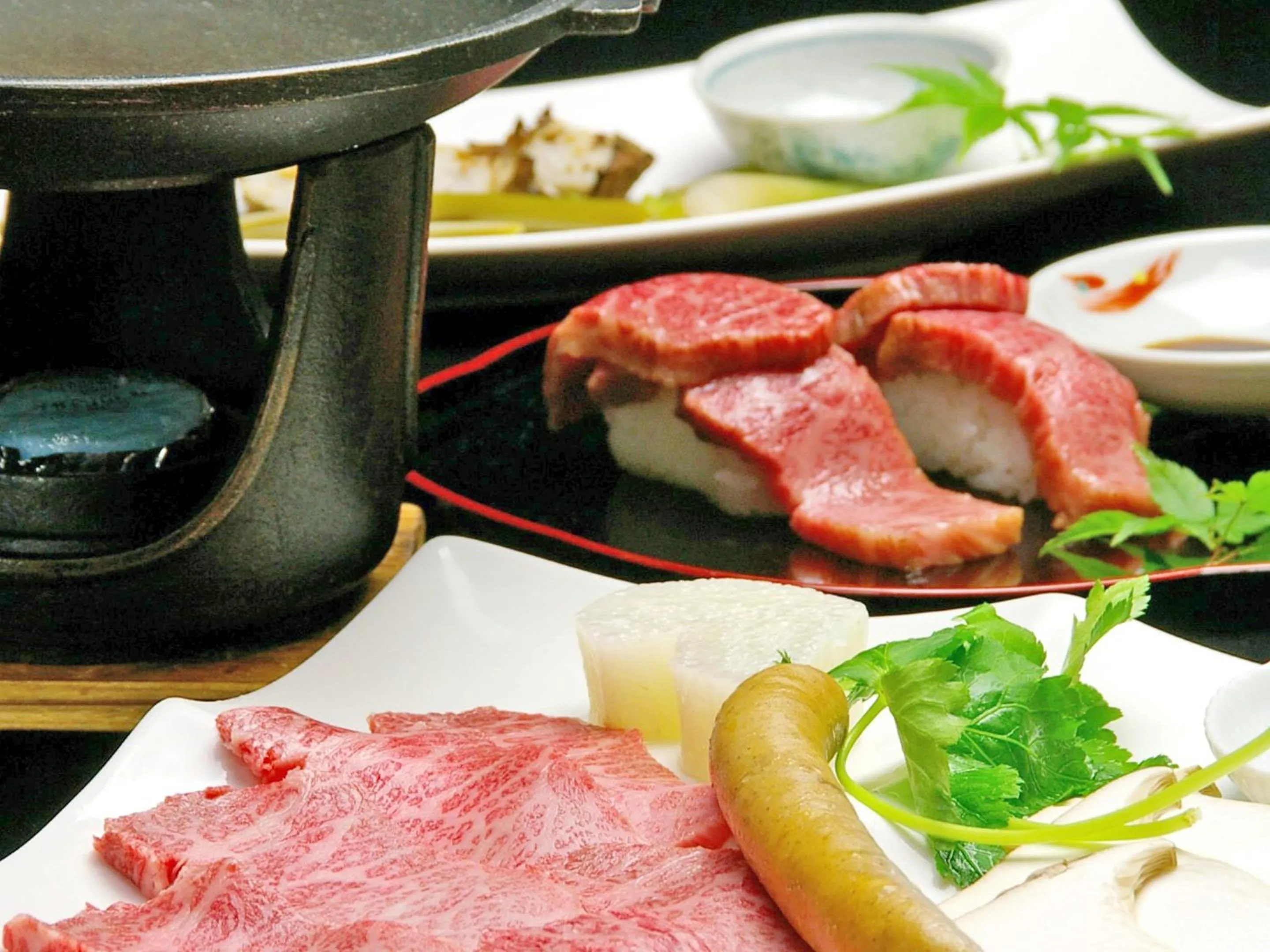 Food close-up in Takarabune Onsen Yumoto Kotobuki