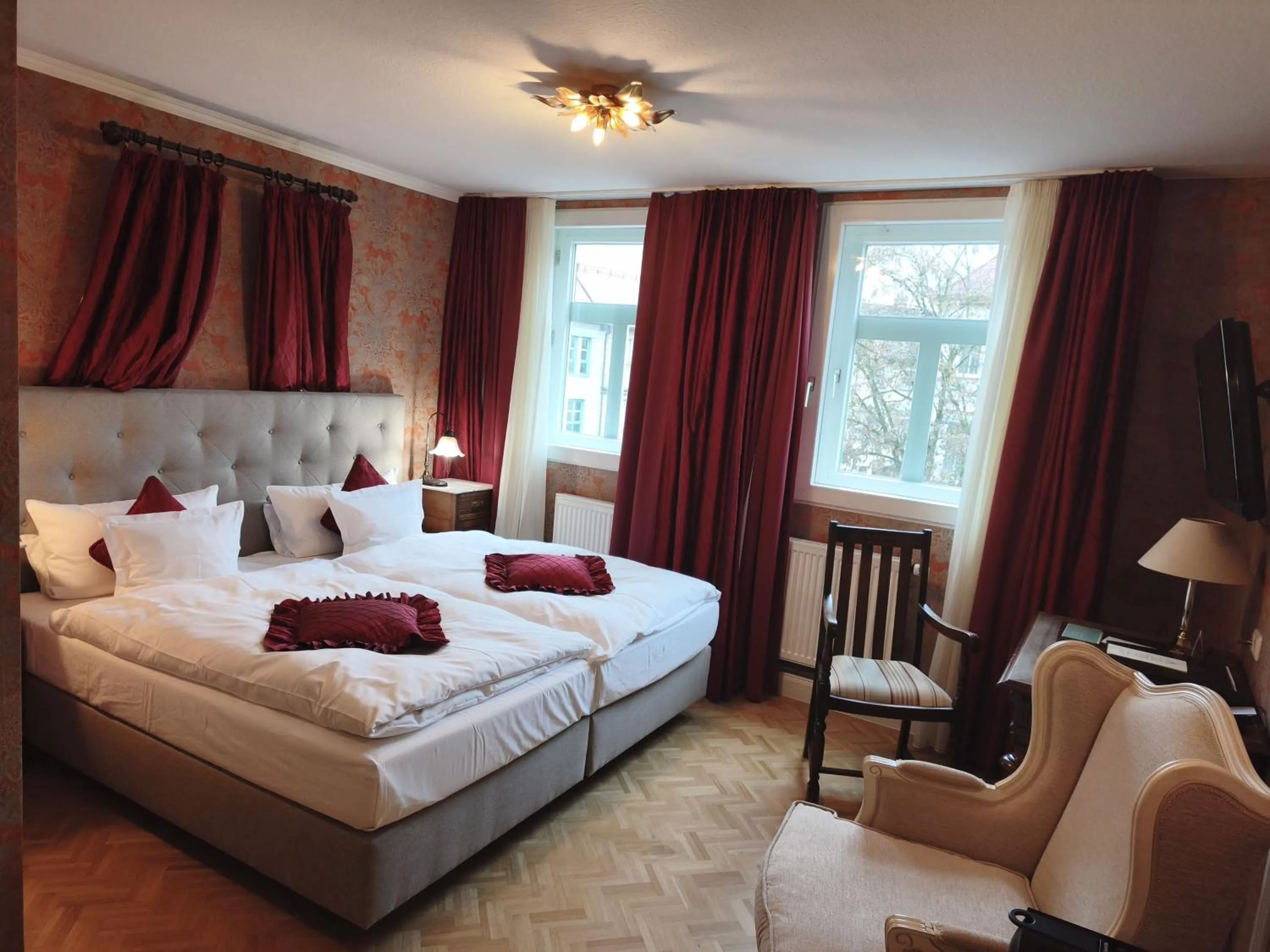 Bed in Hotel Goldener Anker