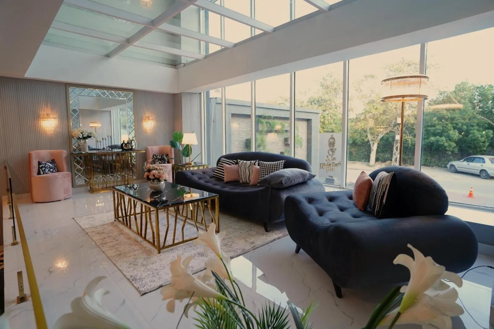 Seating area in Faletti’s Grand MM Alam Road