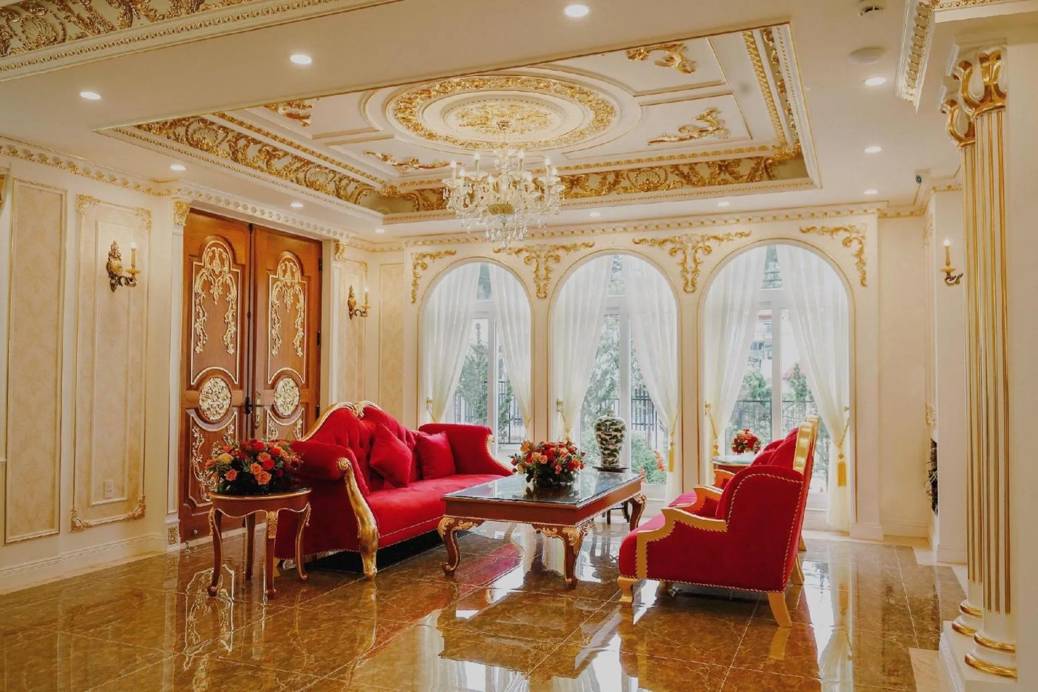 Lobby or reception in Da Tuong Luxury Villa Hotel