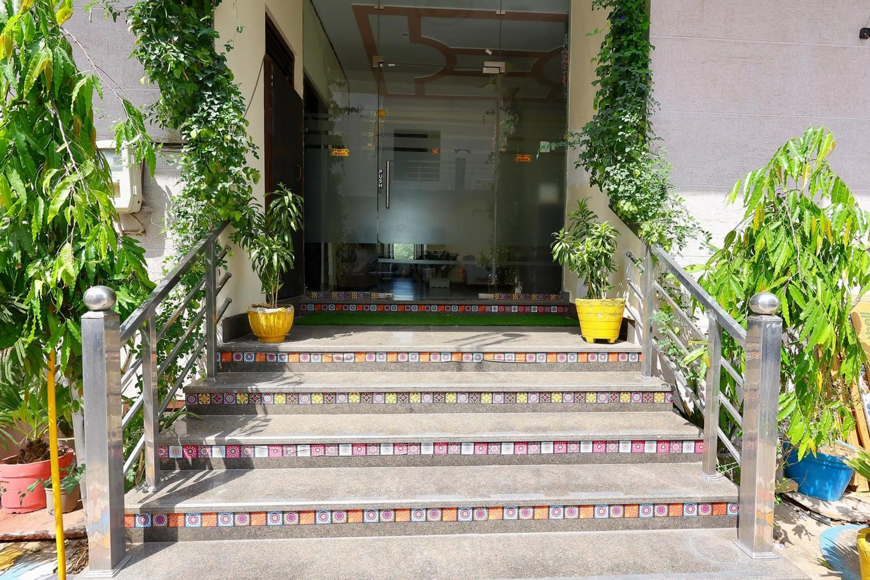 Facade/entrance in Sia Taj Hotel nearest Taj Mahal Agra