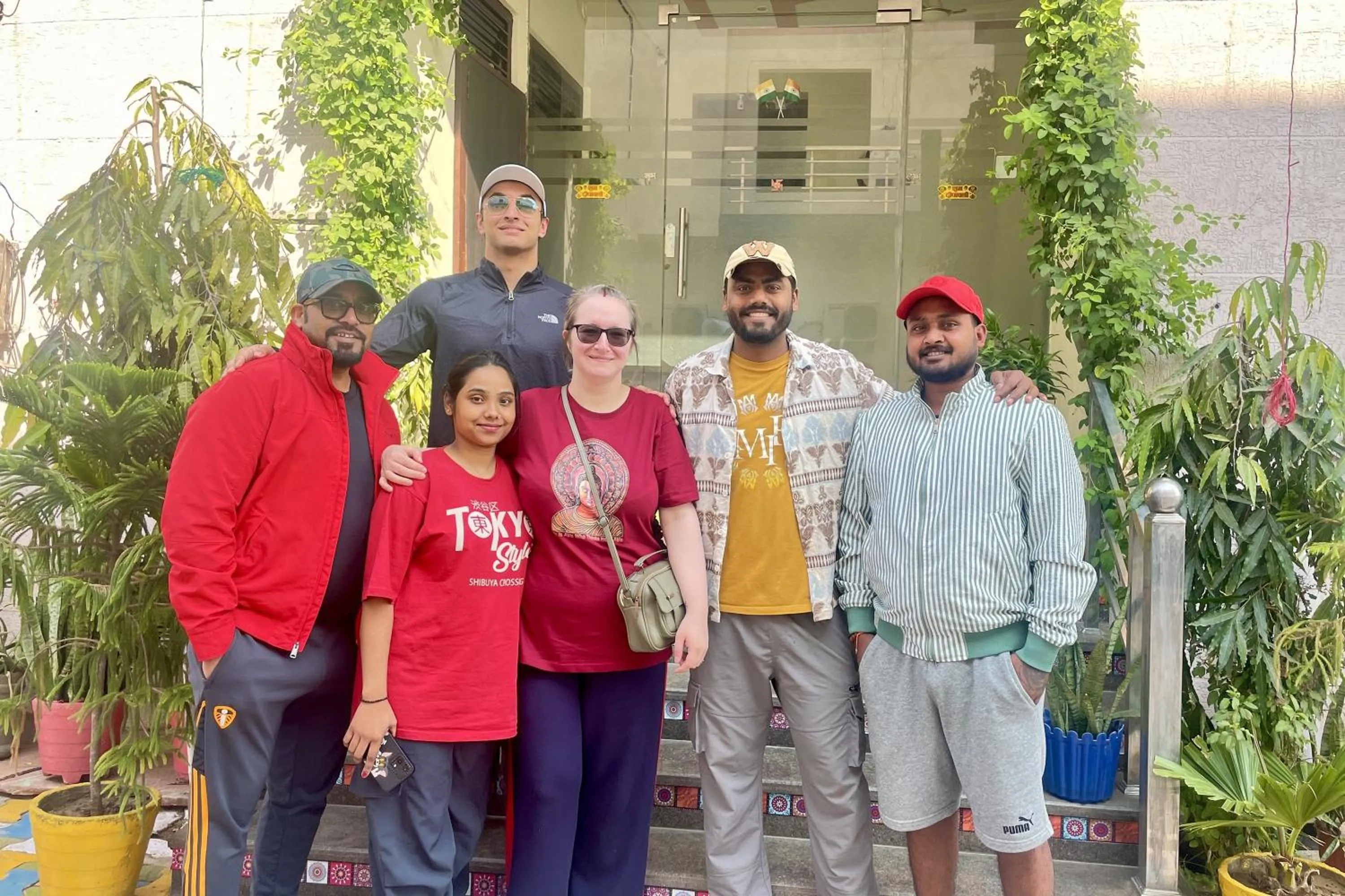 group of guests in Sia Taj Hotel nearest Taj Mahal Agra