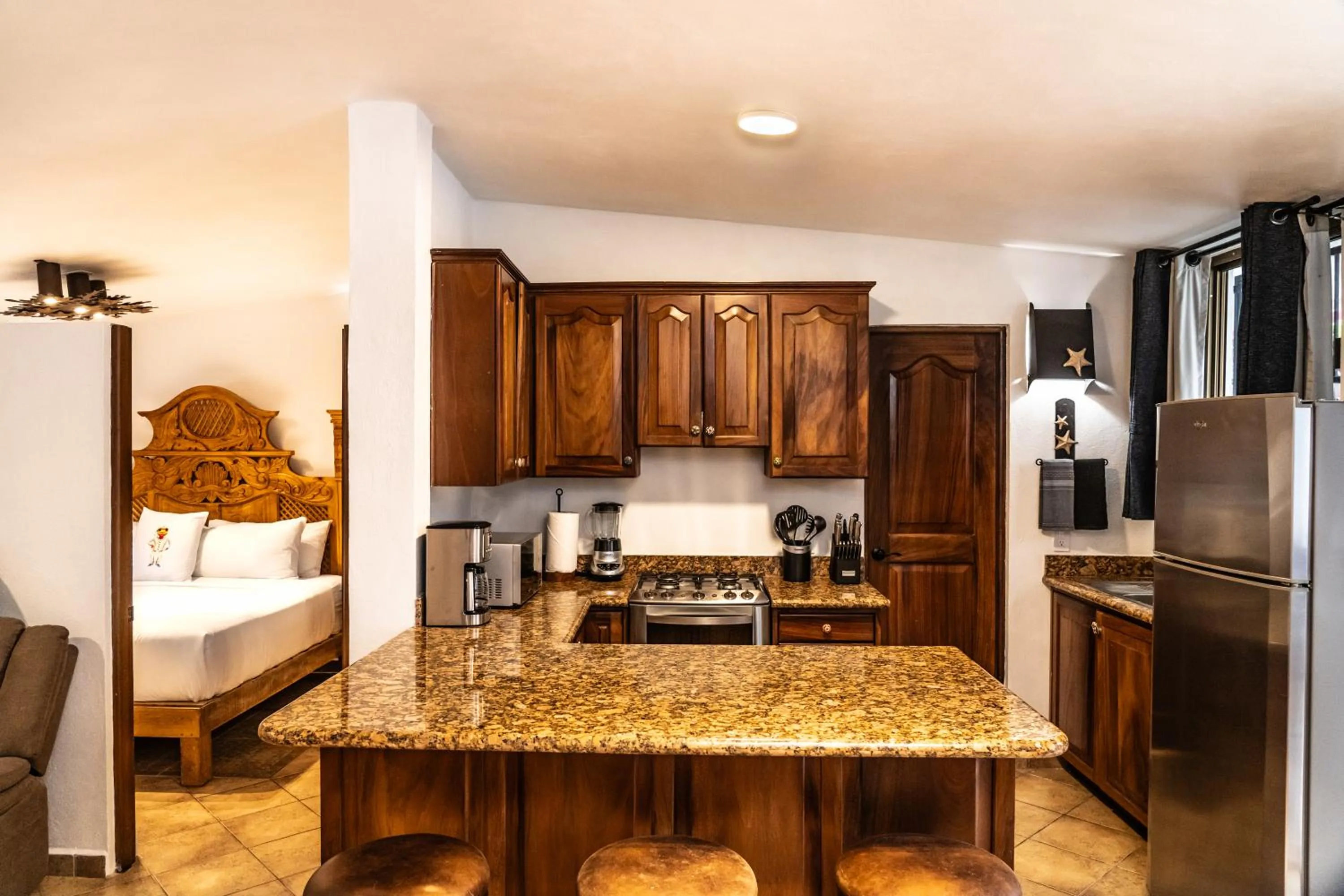 Bed in 5 Frogs Hotel Bucerias