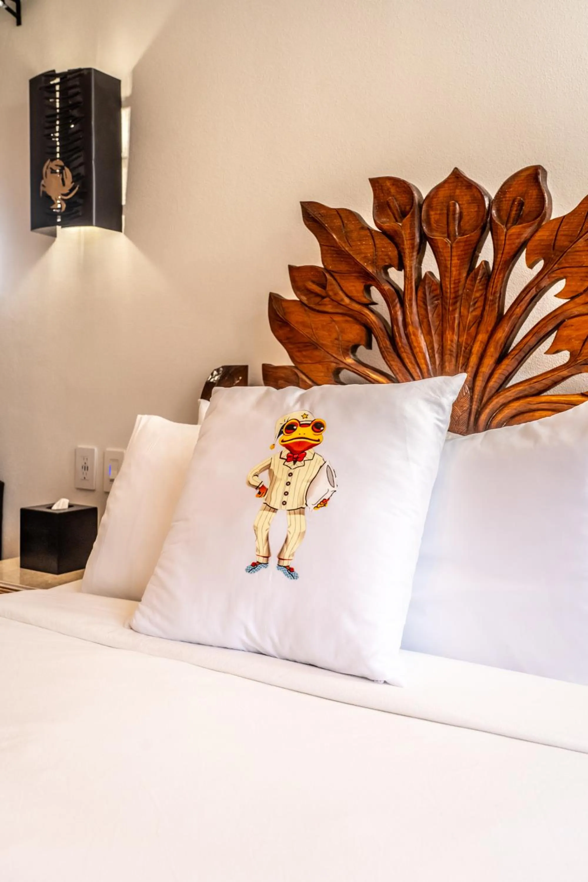 Bed in 5 Frogs Hotel Bucerias