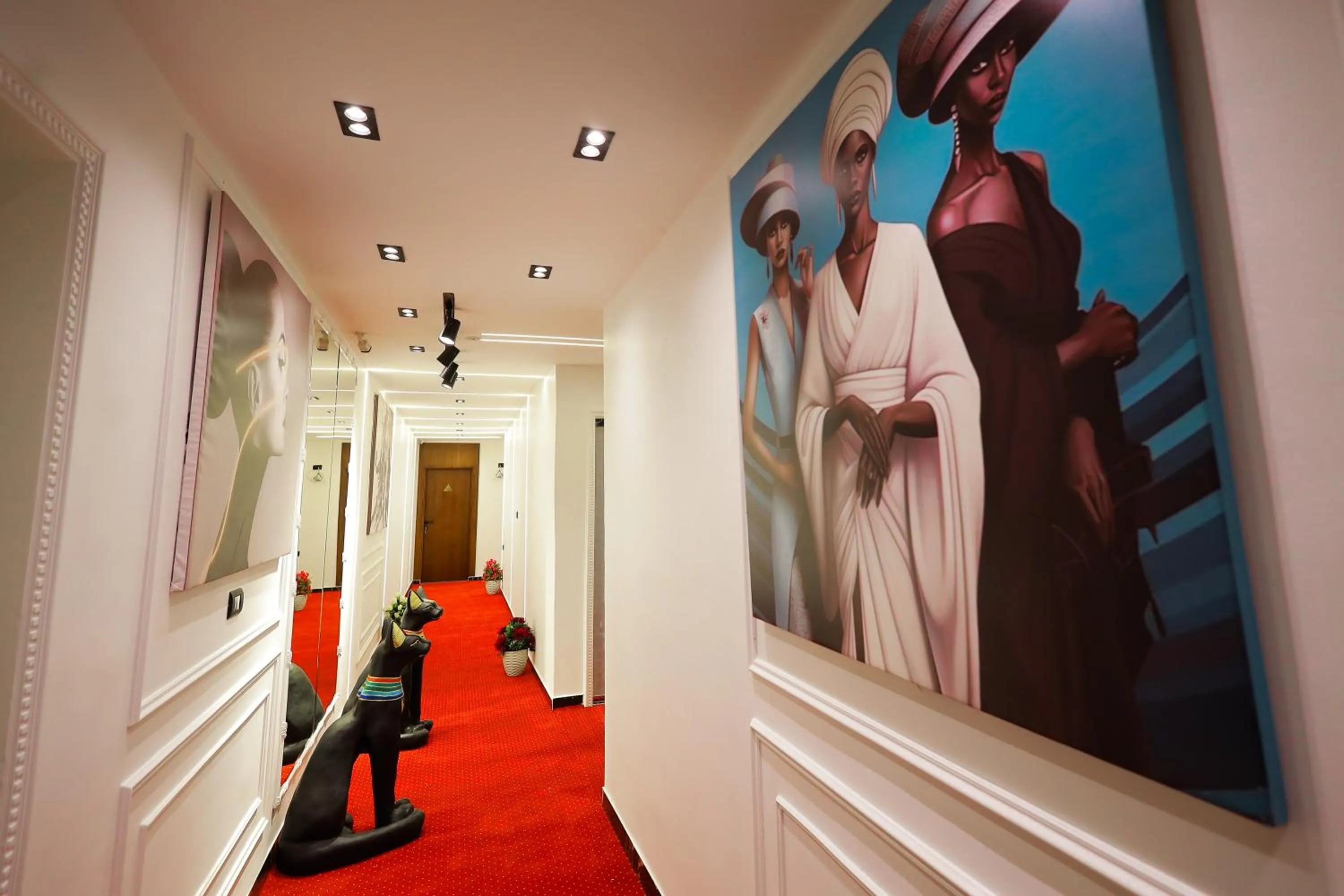 Seating area in The Muse Pyramids INN