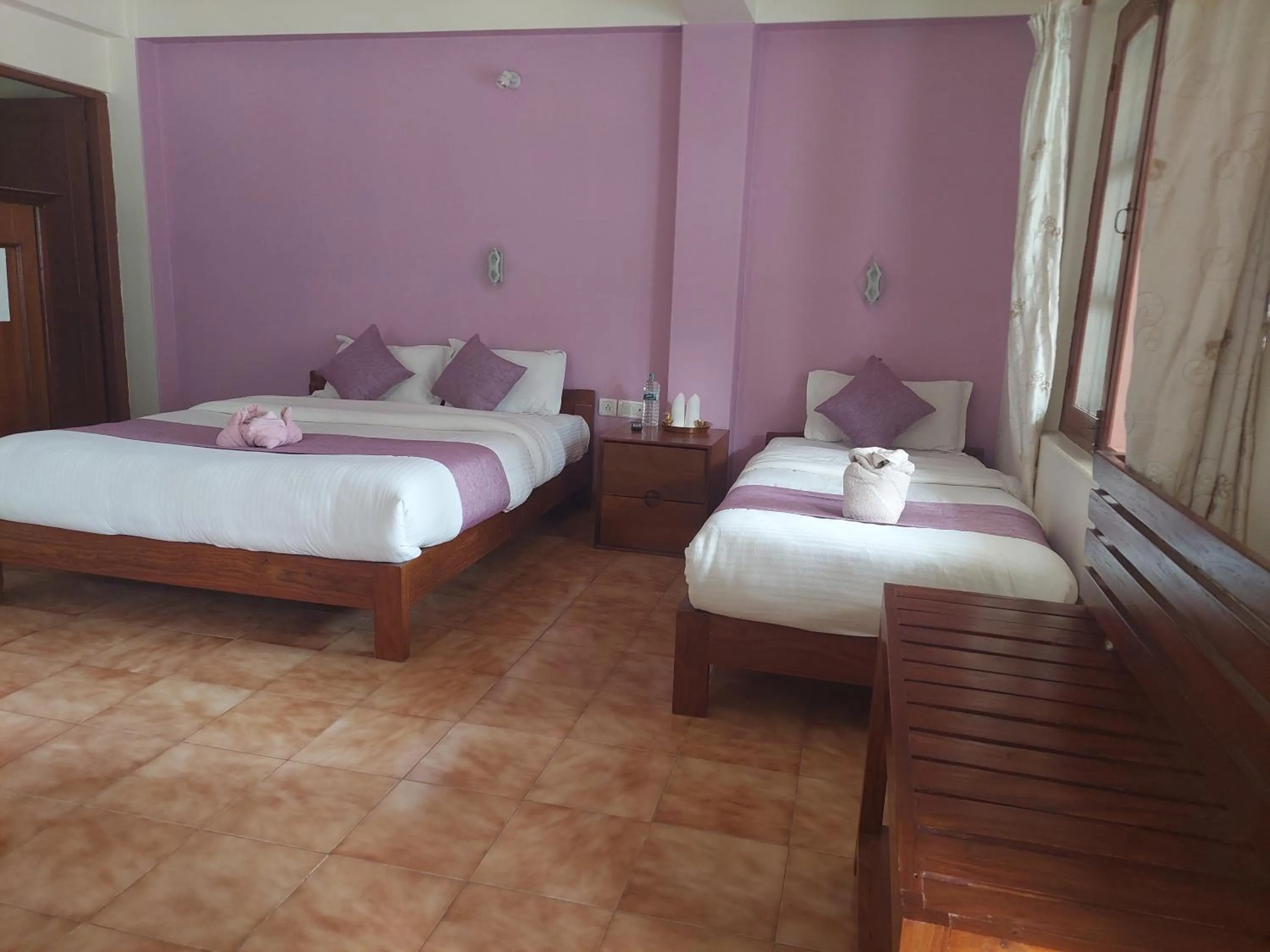 Bed in Blue Planet Lodge & Restaurant