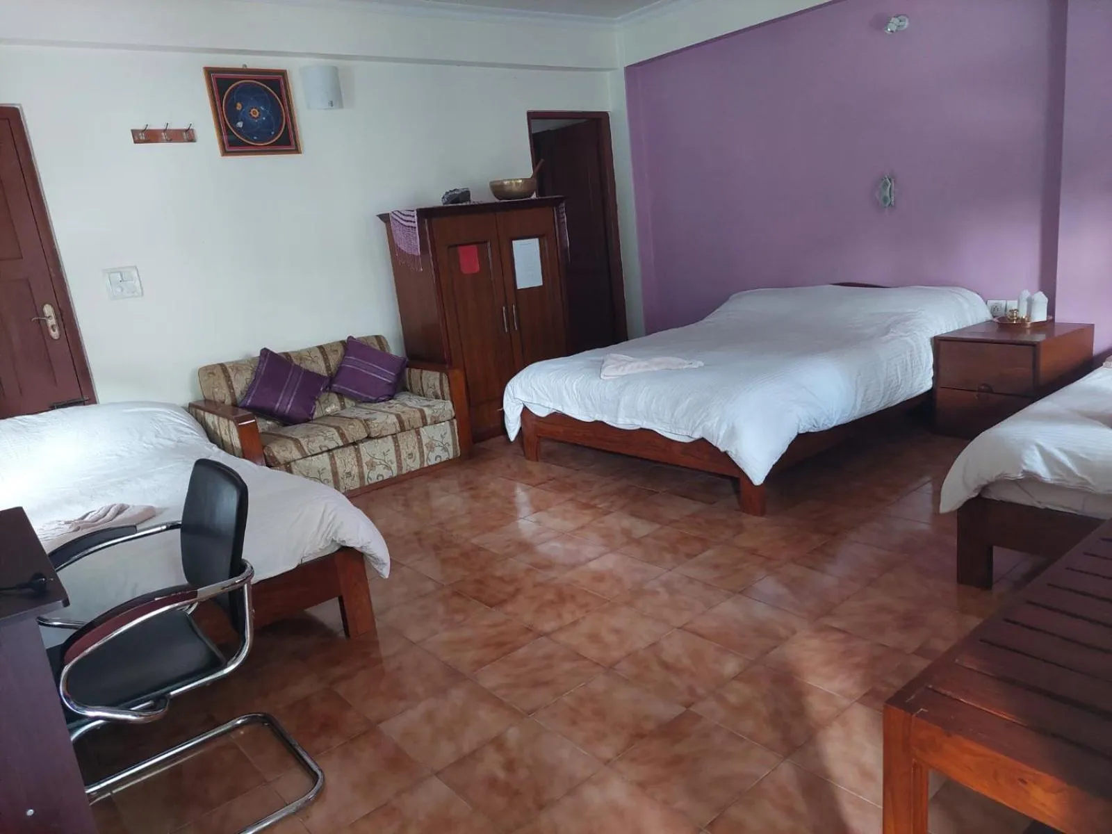 Bed in Blue Planet Lodge & Restaurant