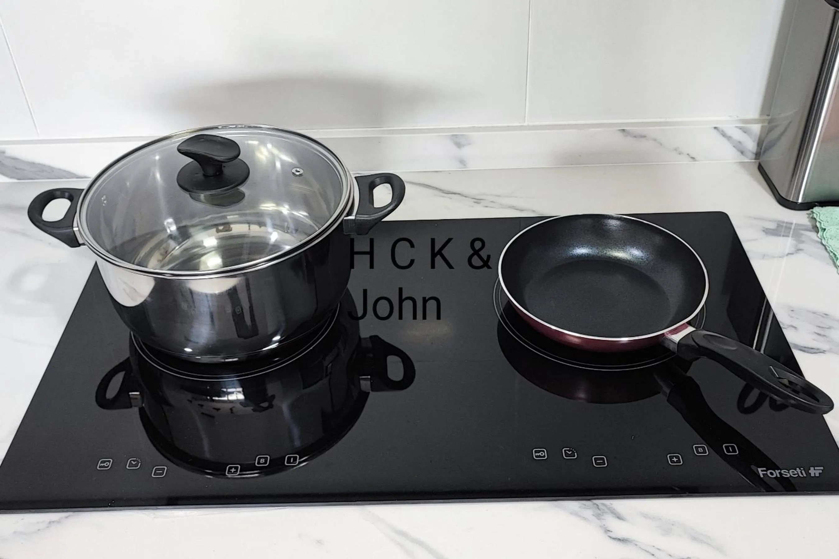 Kitchen or kitchenette in Double Storey Pool at Trio Setia by HCK