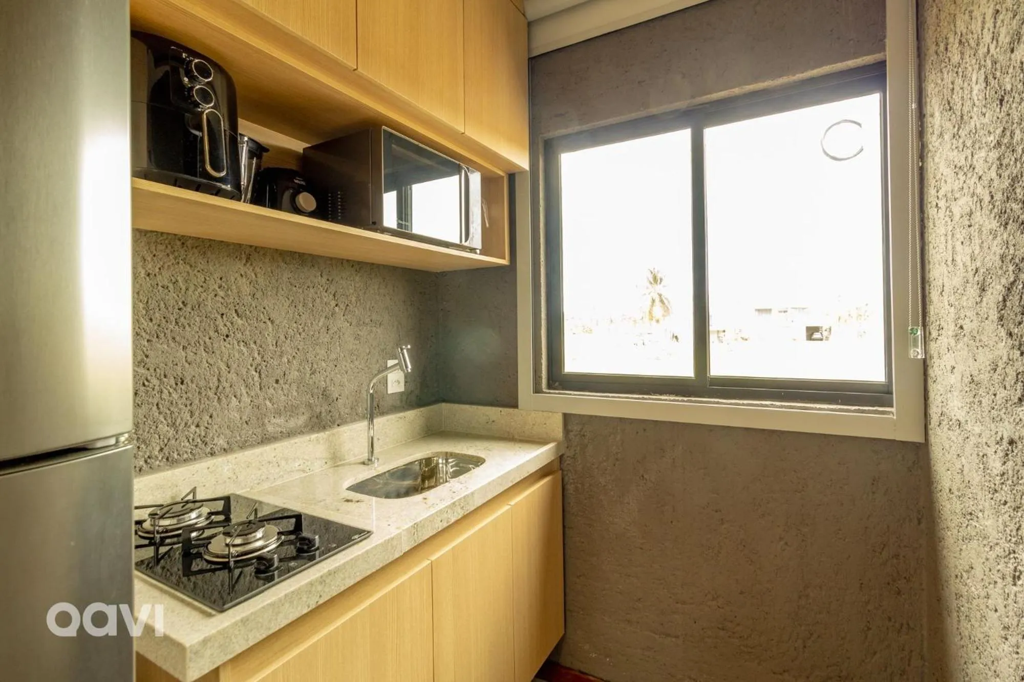 Kitchen or kitchenette in Villas Manatee Milagres por Quarto à Vista