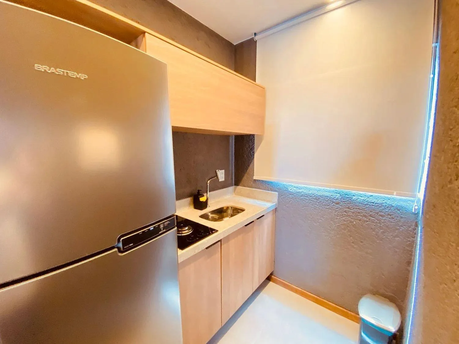 Kitchen or kitchenette in Villas Manatee Milagres por Quarto à Vista