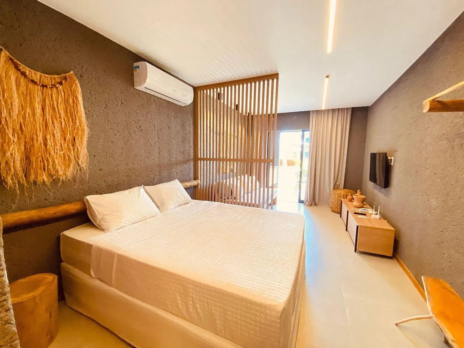 View (from property/room), Bed in Villas Manatee Milagres por Quarto à Vista