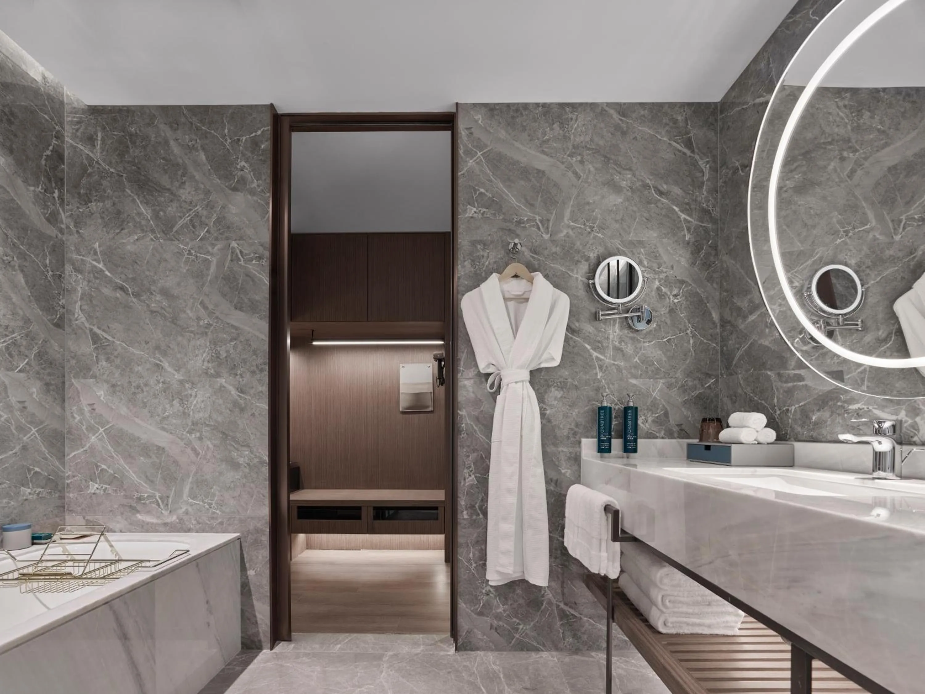 Bathroom in Doubletree By Hilton Yantai Golden Coast Hotel & Suites