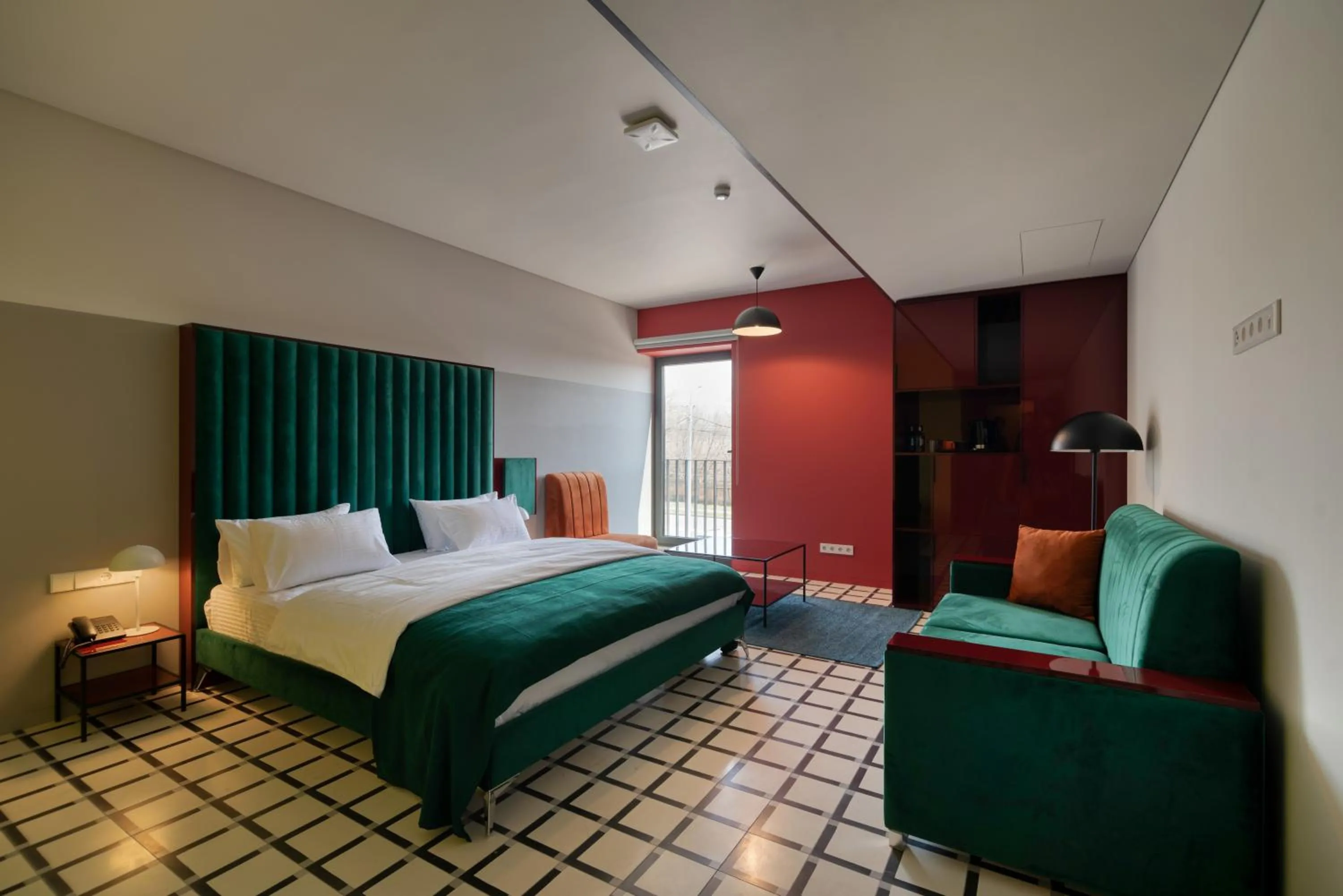 Bed in Manifest Restaurant and Hotel Gyumri