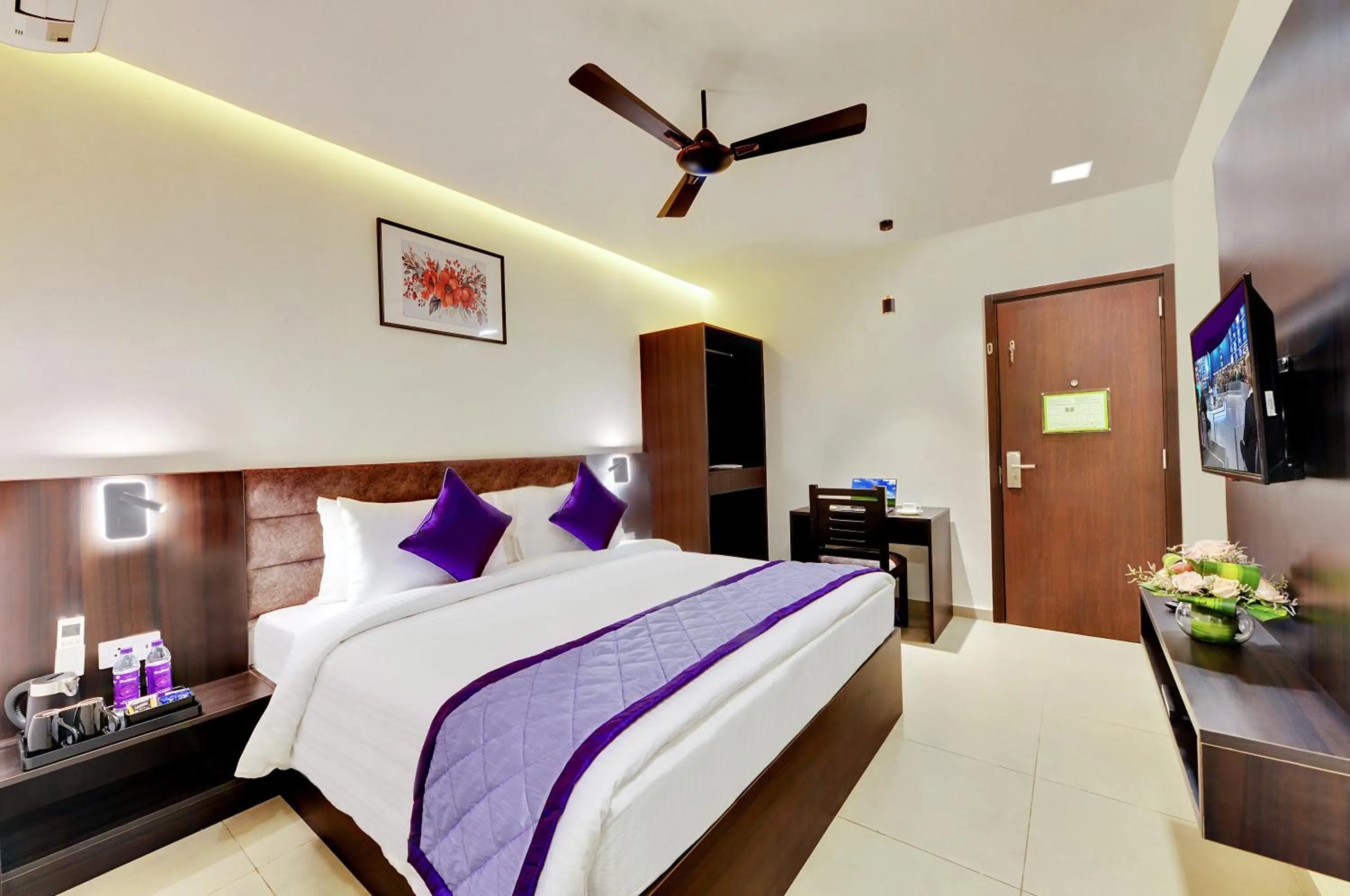 Bed in The Lavender Hotel