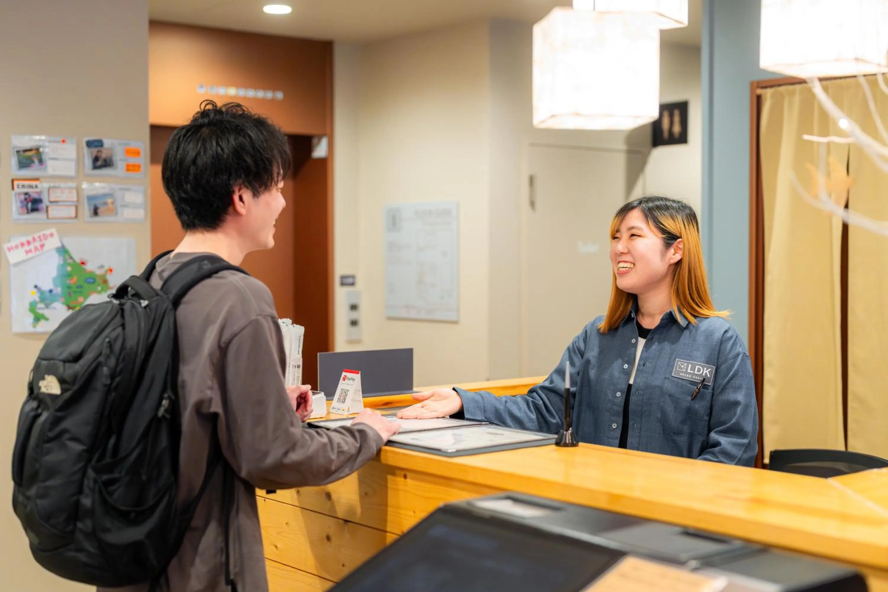 Lobby or reception in Grand Hostel LDK Odori Park