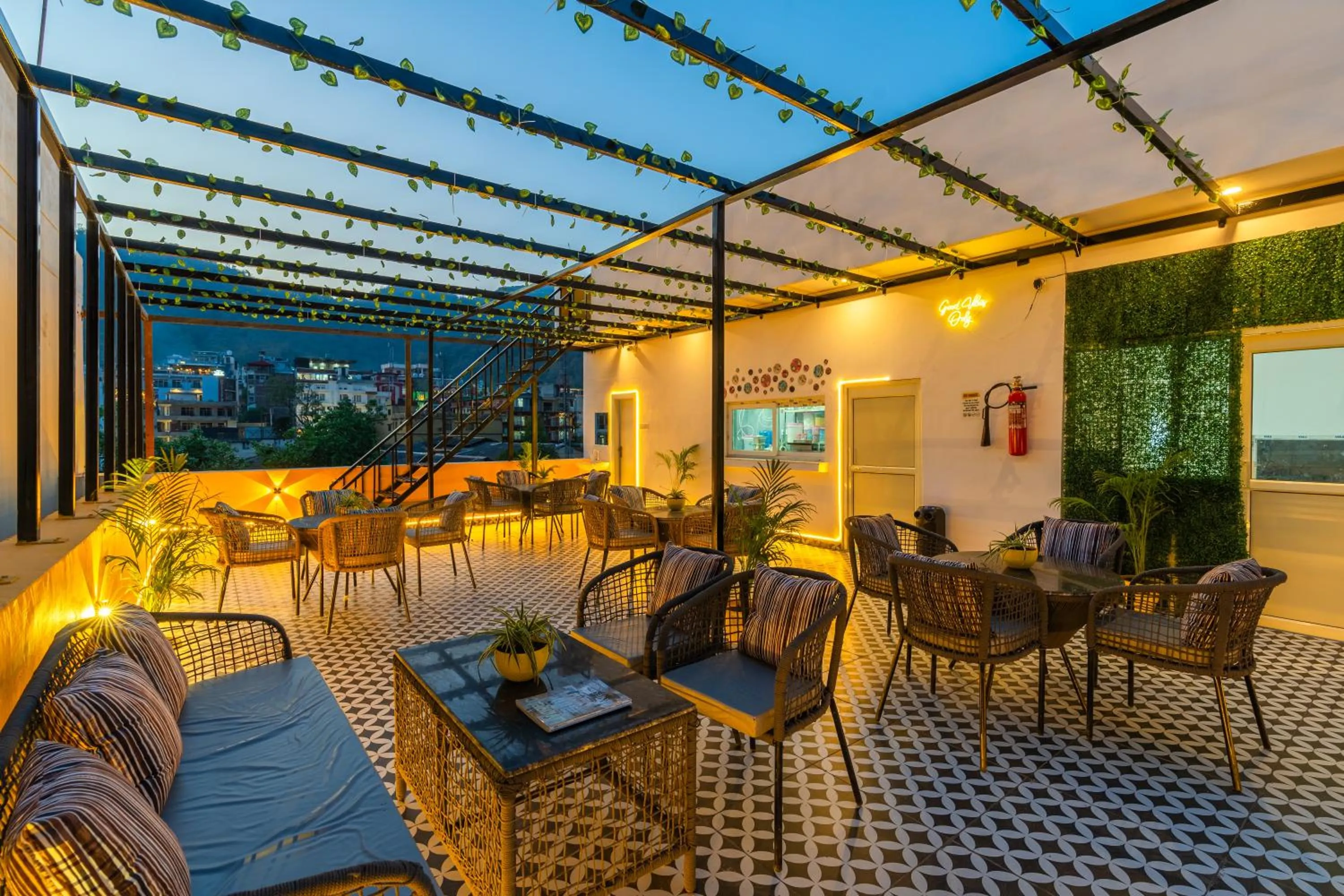 Patio in The Social Stays Rishikesh