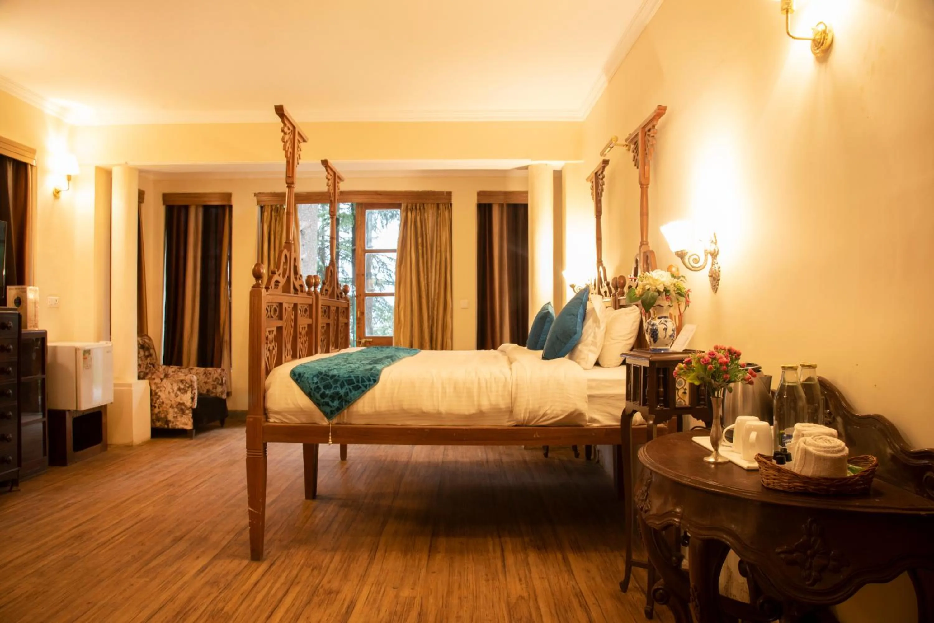 Bed in Shimla British Resort