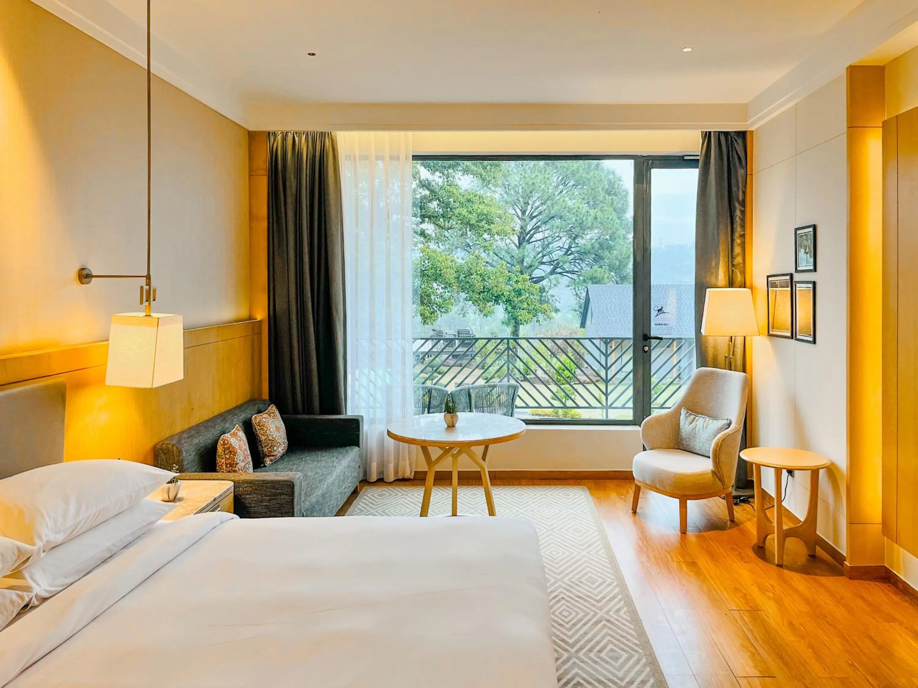 View (from property/room), Bed in Katra Marriott Resort & Spa