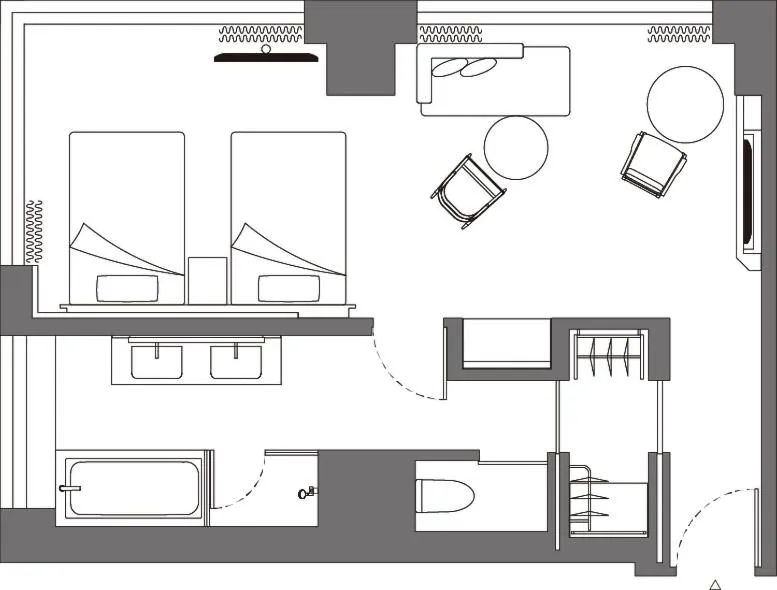 Signature Corner Twin Room with Two Double Beds and City View in THE OSAKA STATION HOTEL, Autograph Collection