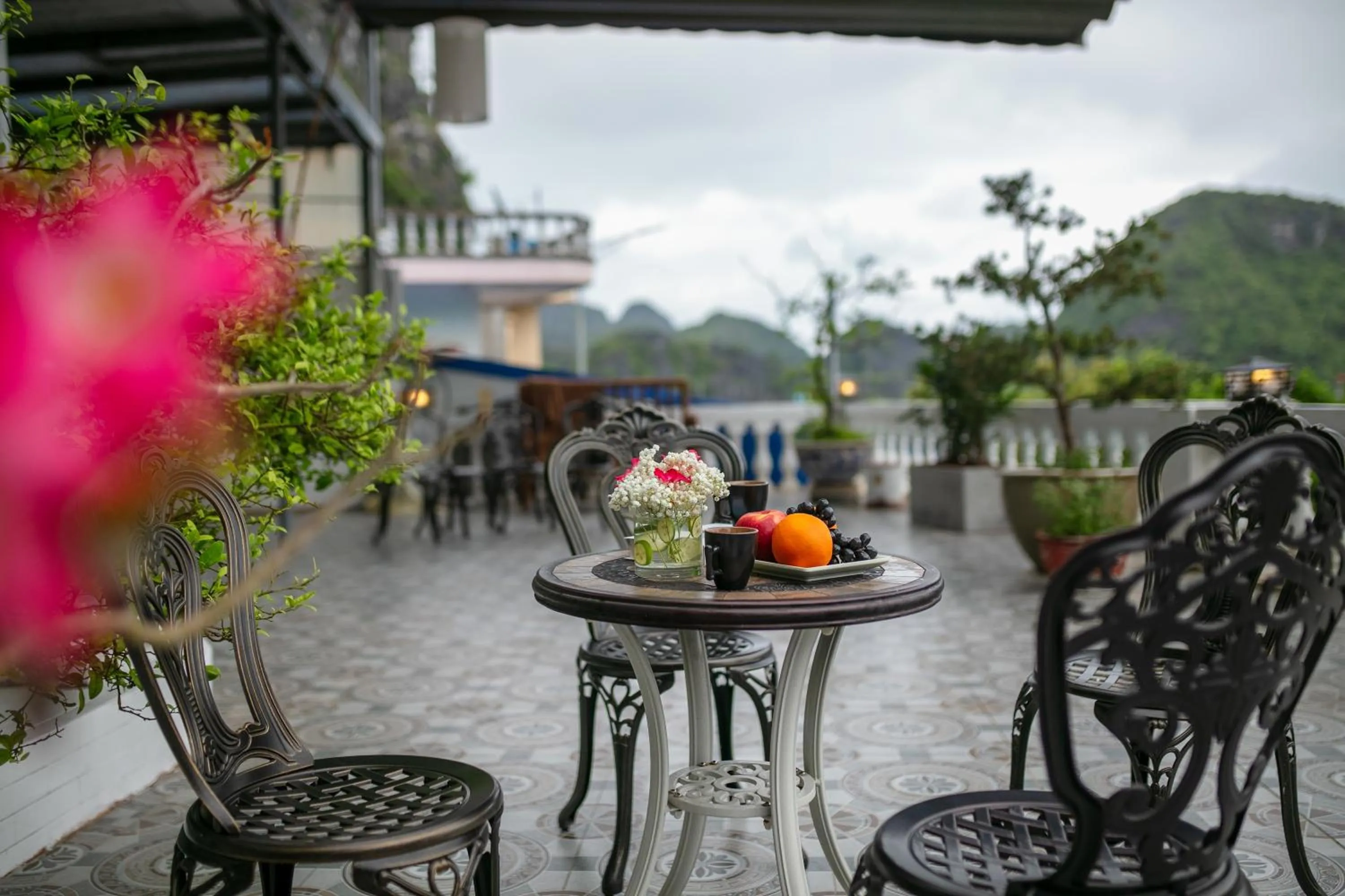 Patio in Maison Cat Ba Bay View Villa