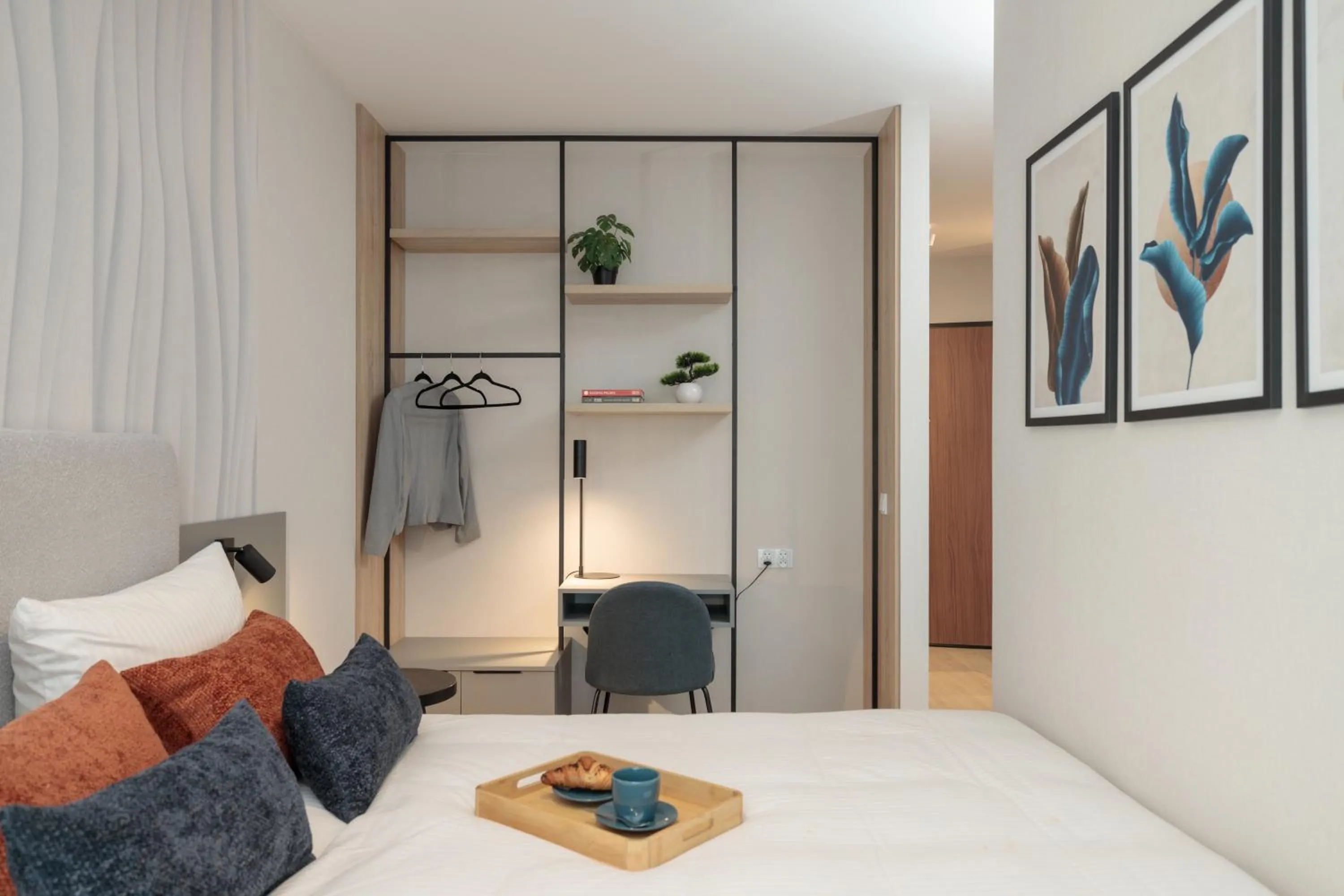 Bedroom, Bed in Baltic Waves Resort by PI Apartments - Official Operator