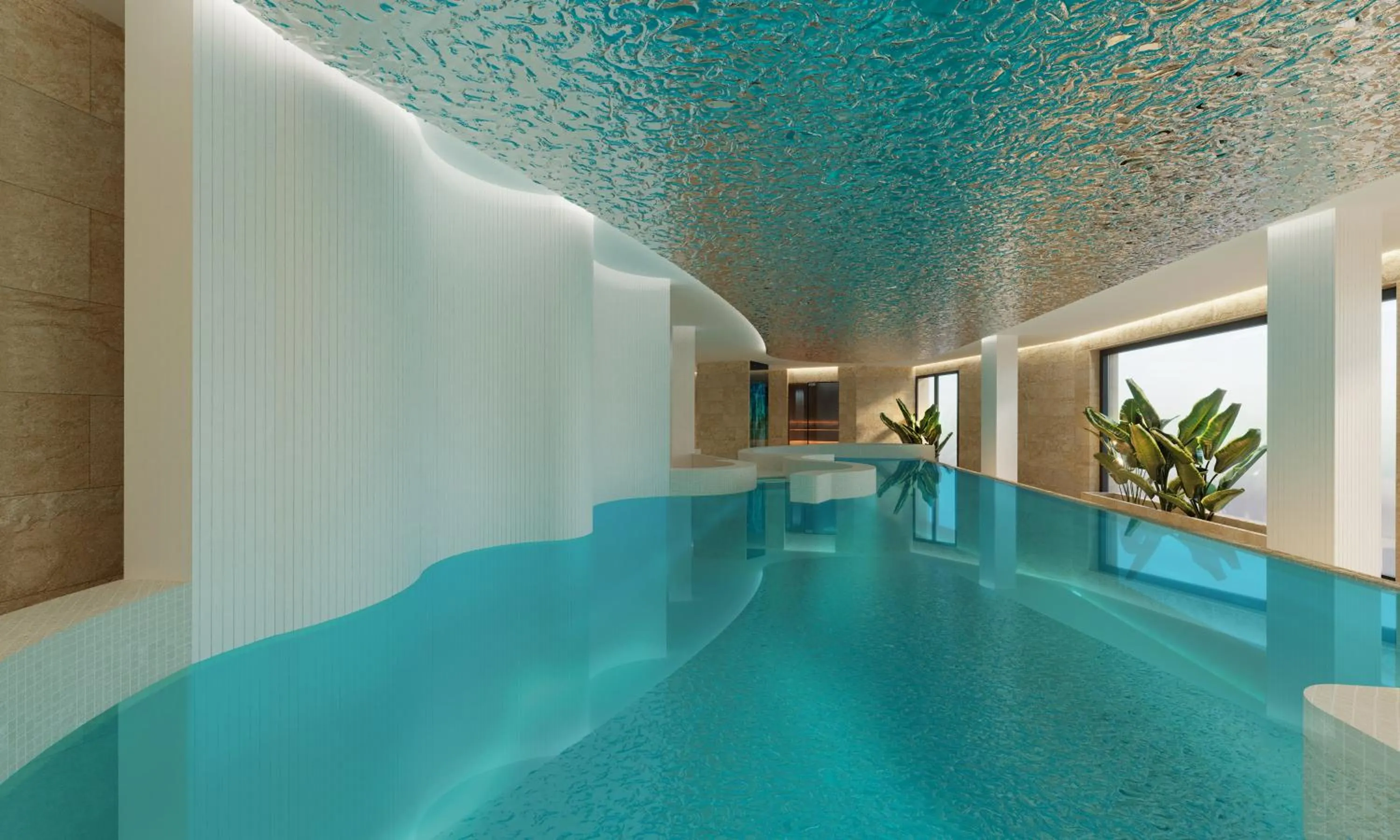 Swimming pool in Baltic Waves Resort by PI Apartments - Official Operator