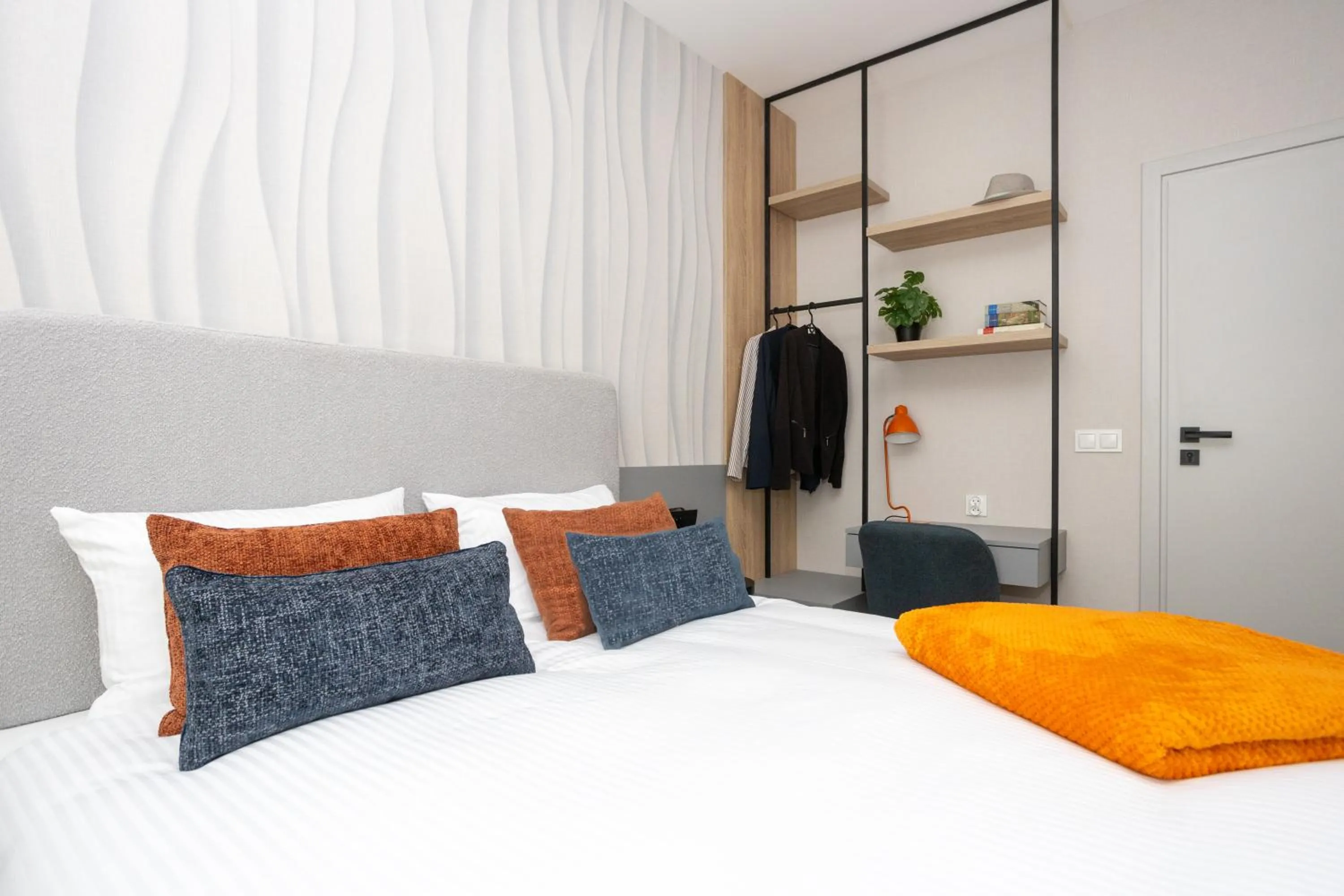 Bedroom, Bed in Baltic Waves Resort by PI Apartments - Official Operator