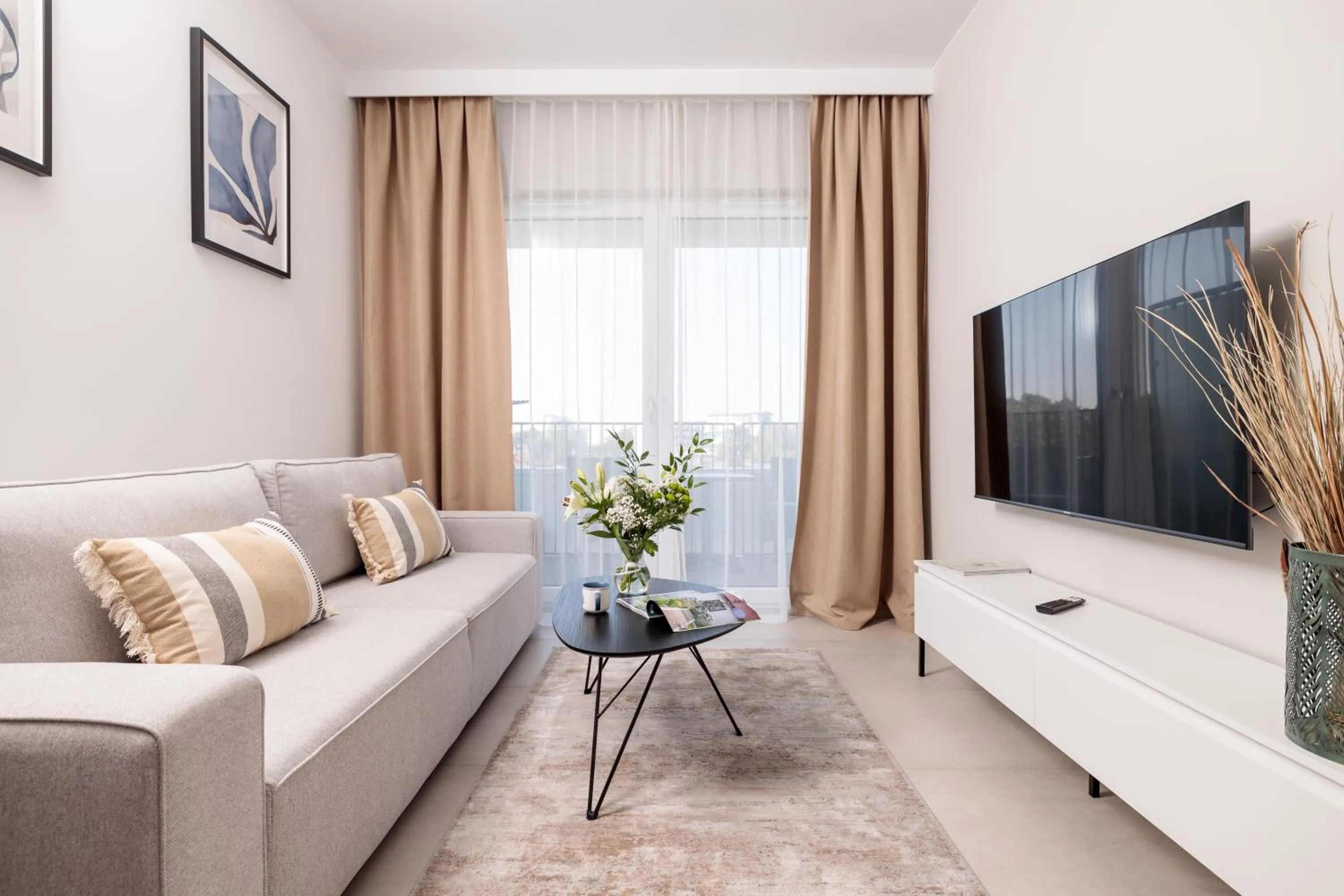 Living room in Baltic Waves Resort by PI Apartments - Official Operator