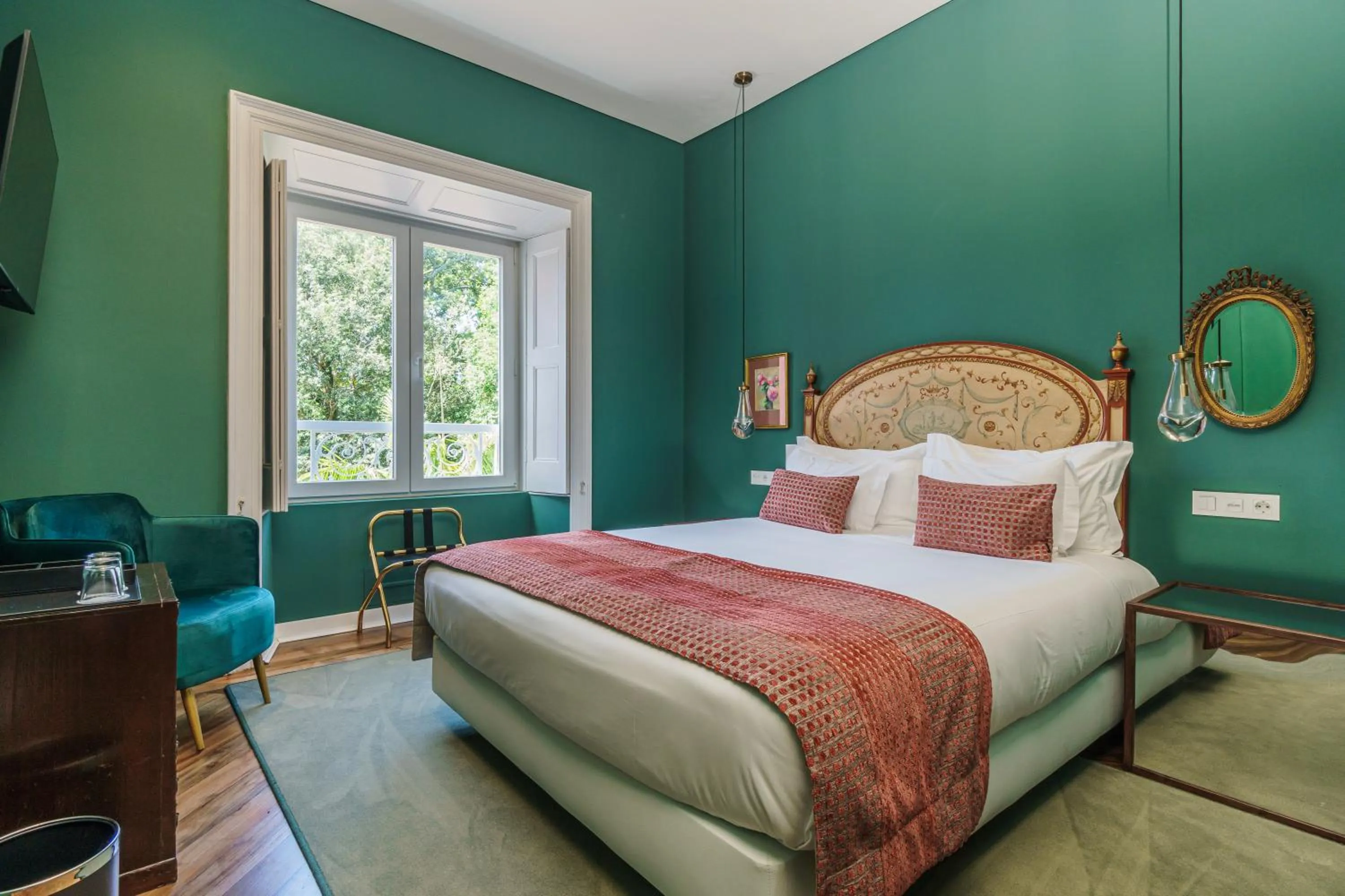 Bed in Solar dos Cantos Botanic House & Garden