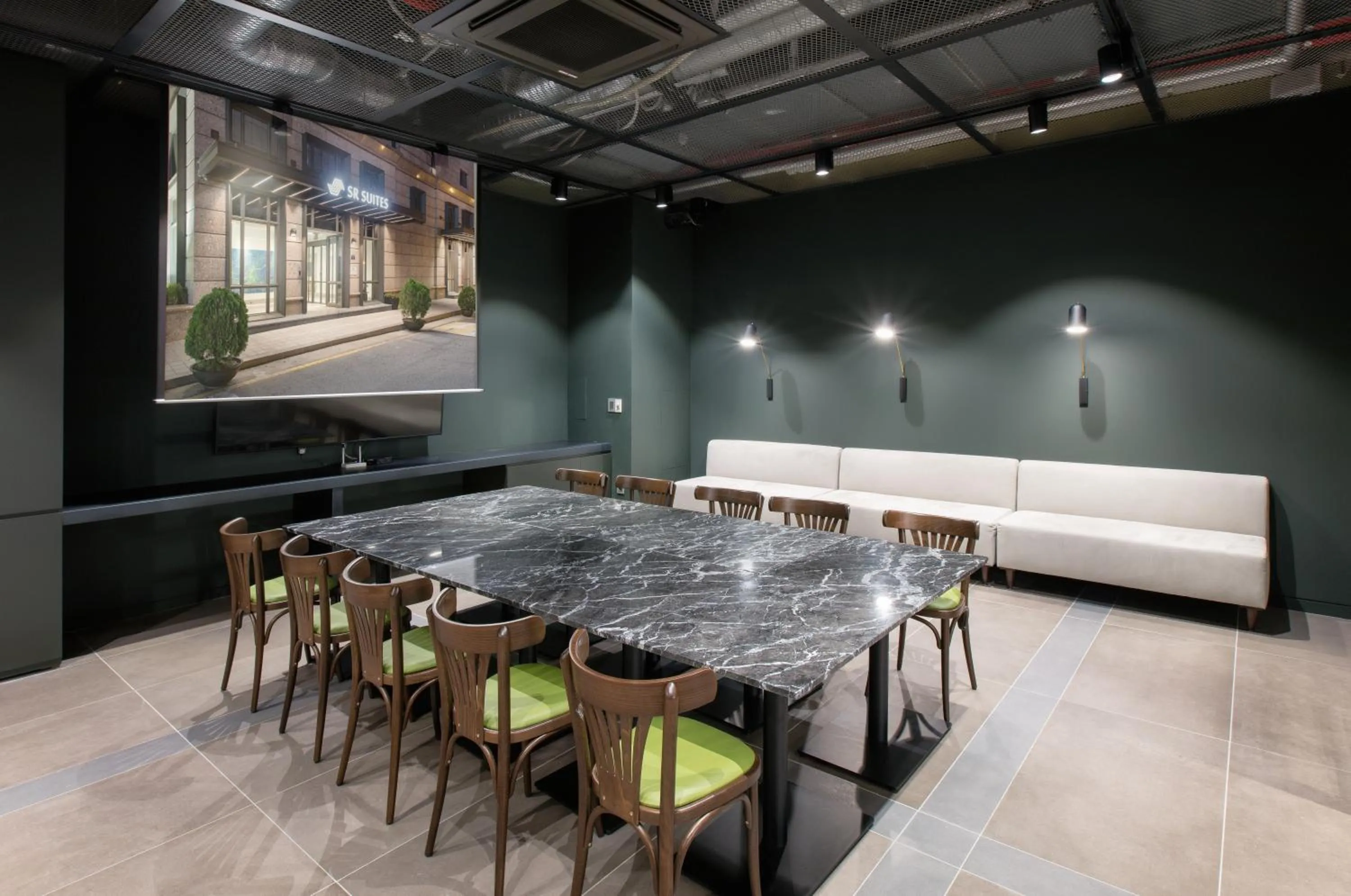 Seating area in SR Suites Pangyo