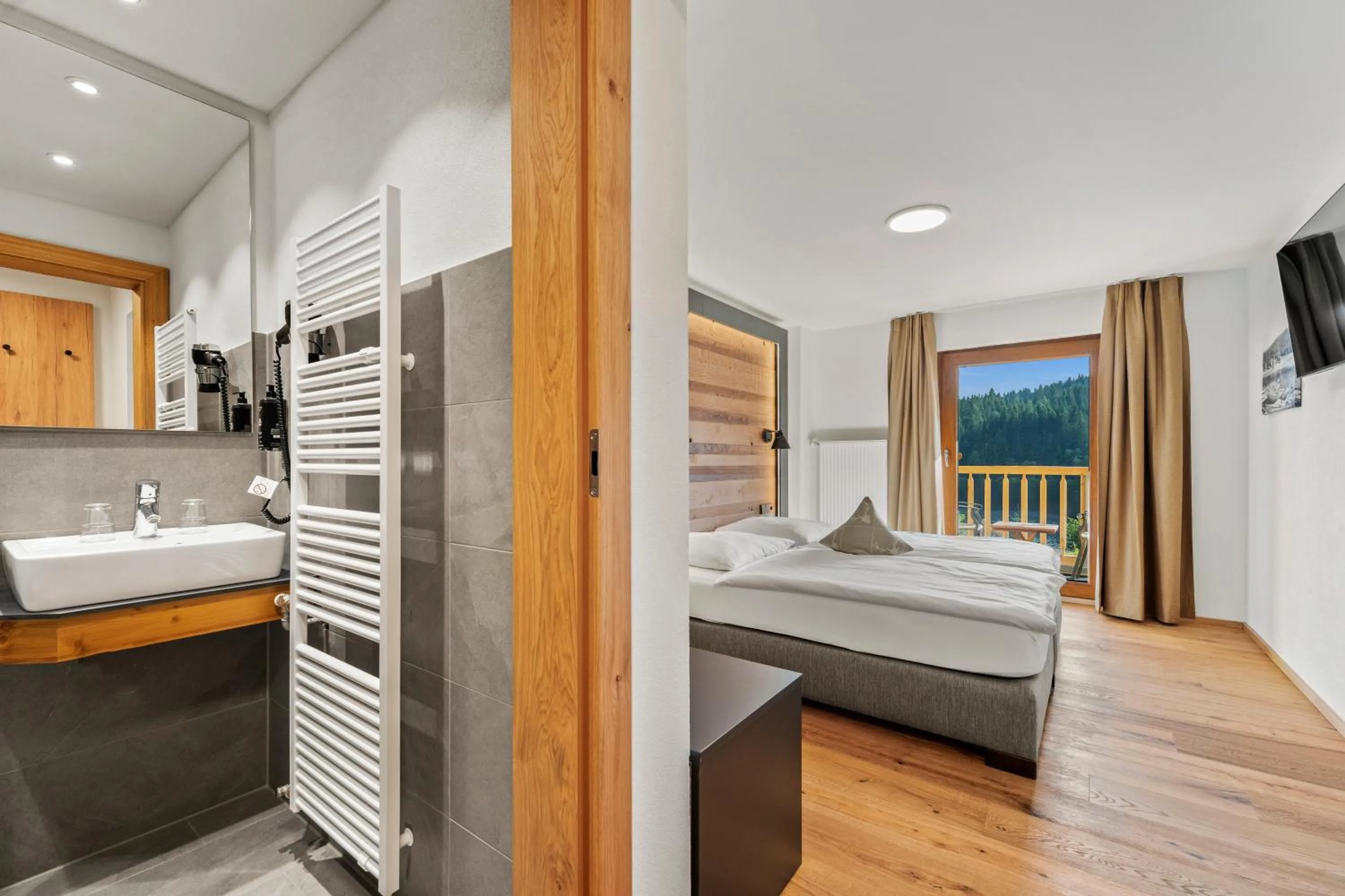 Bathroom, Bed in Köhlerei am See