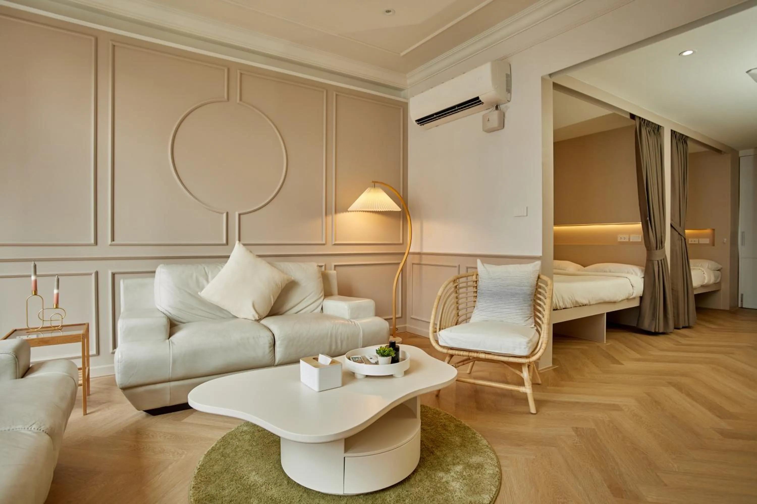 Living room, Bed in HABI Surawong-Silom