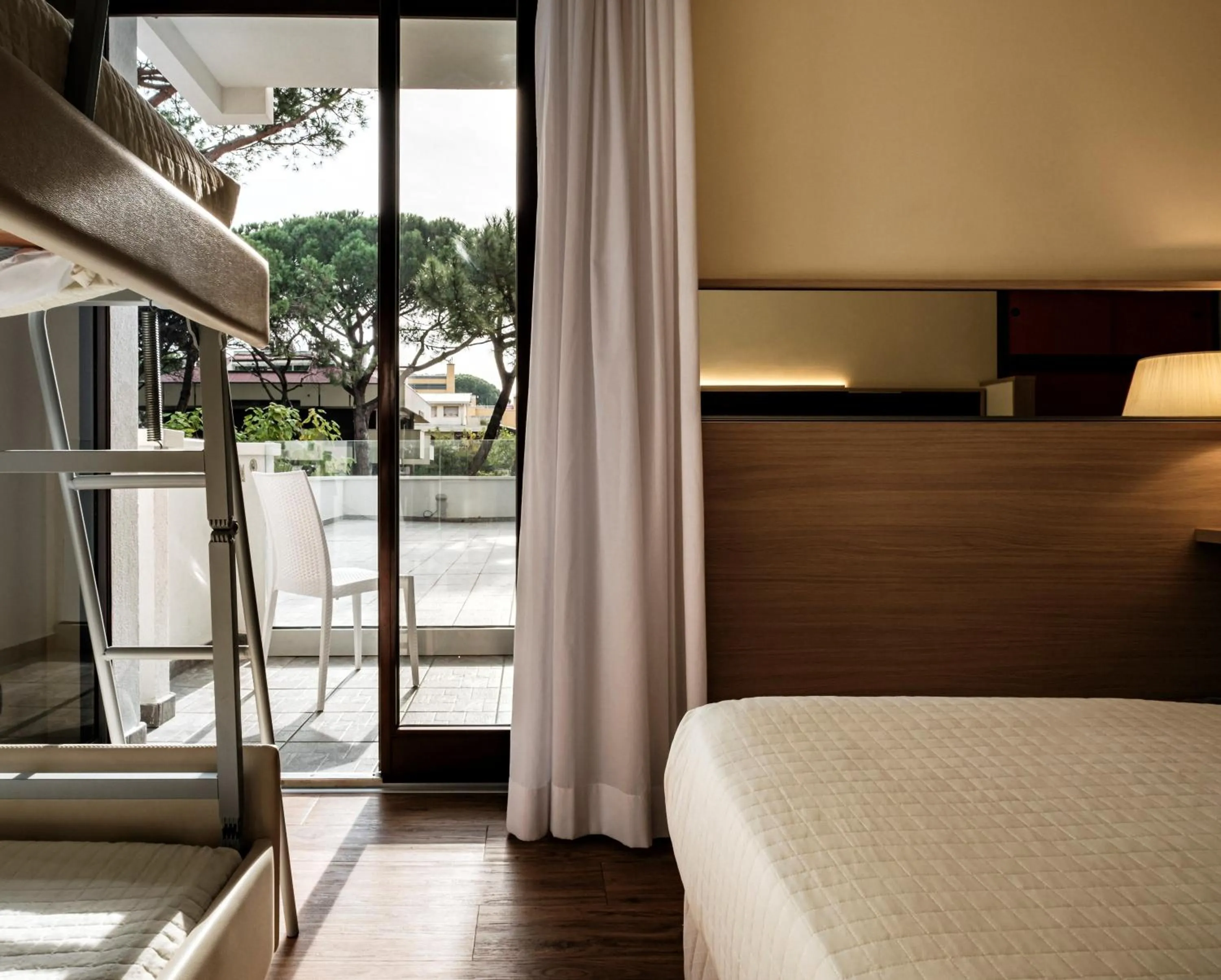Balcony/Terrace, Bed in Augustus Hotel Riccione