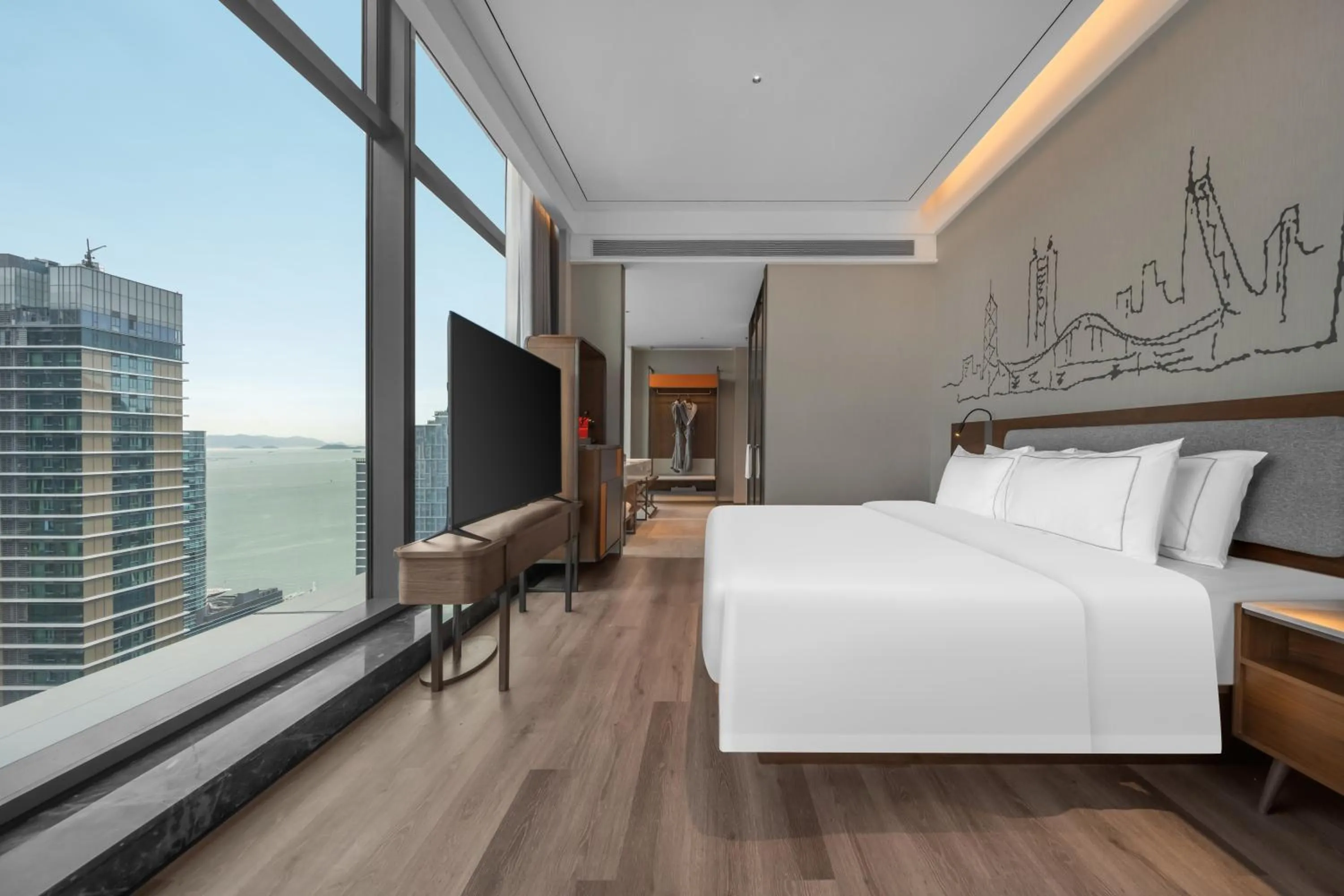 Bed in Shenzhen Shekou Prince Bay Yifei Hotel