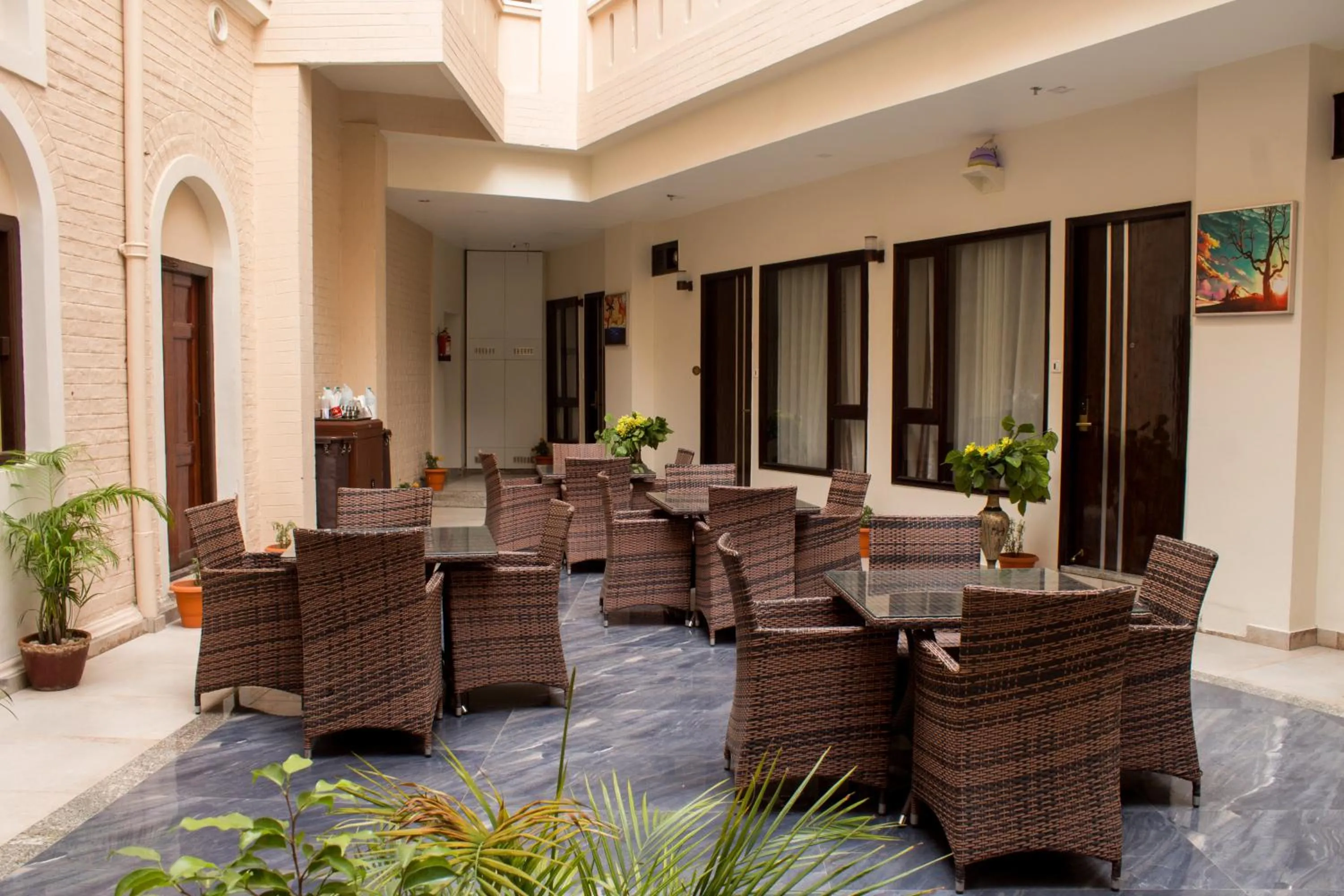 Patio in Shree Ganesha Palace Near Kashi Vishwanath Temple