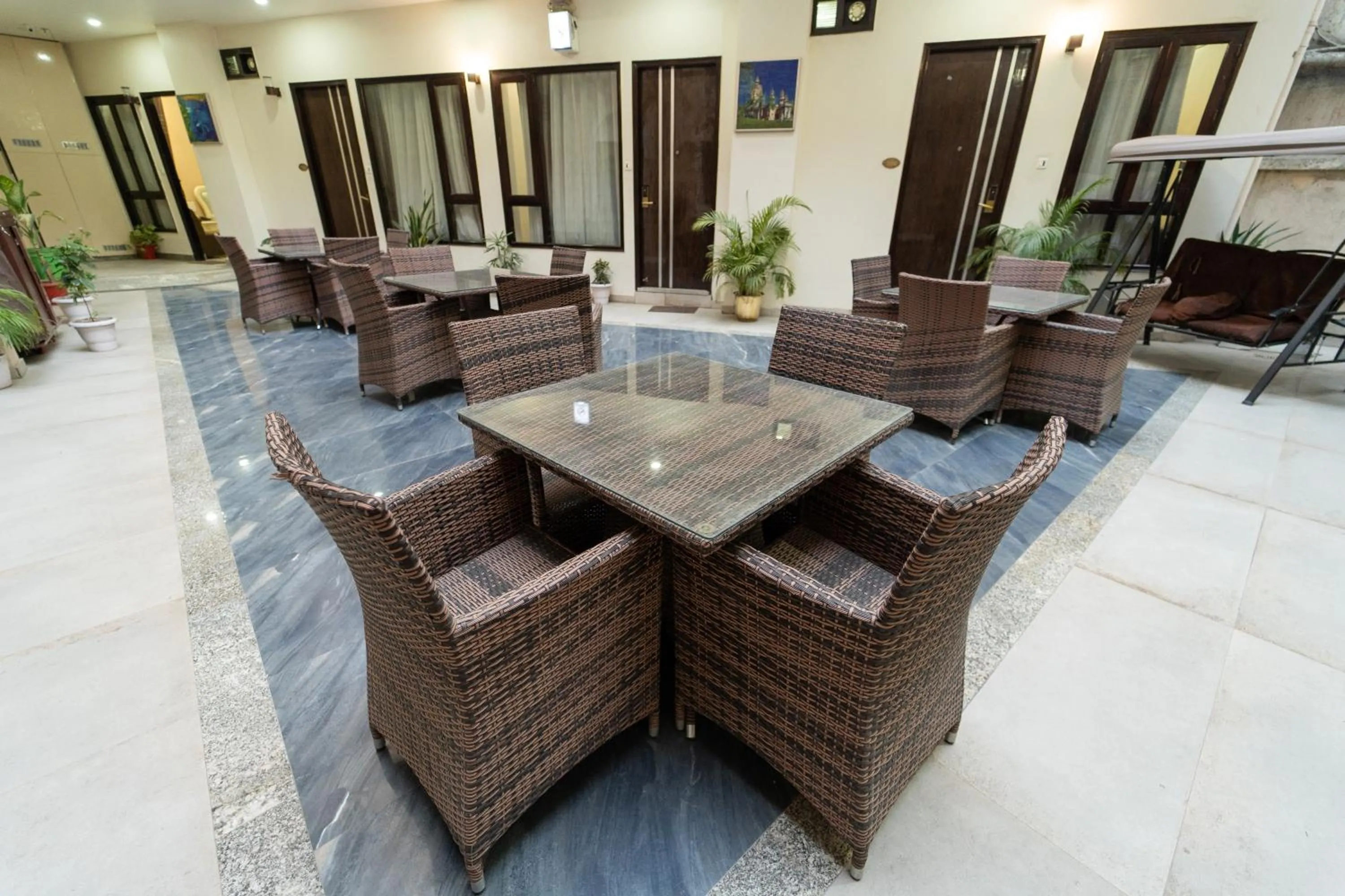 Seating area in Shree Ganesha Palace Near Kashi Vishwanath Temple