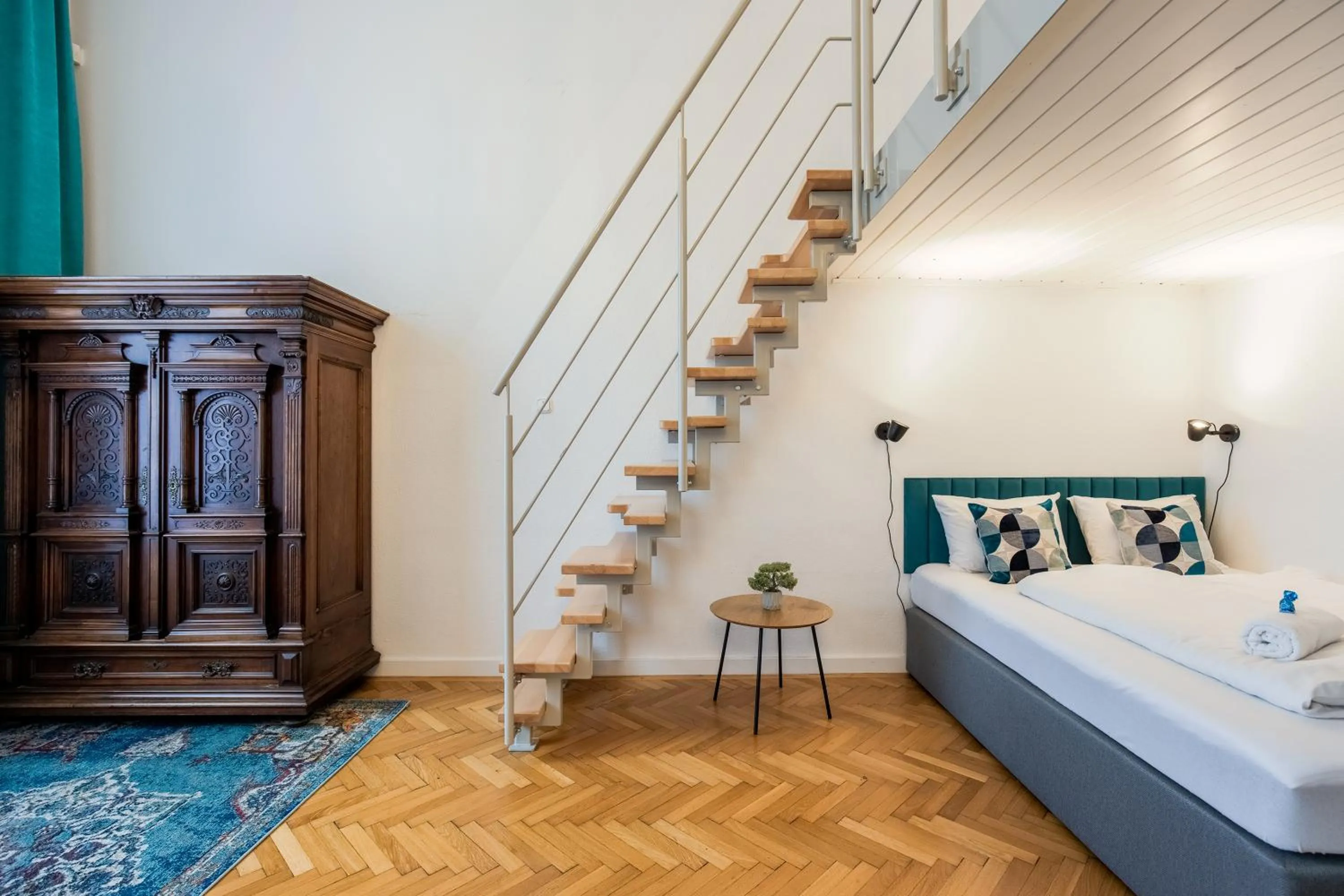 Bedroom, Bed in Maverick Apartments