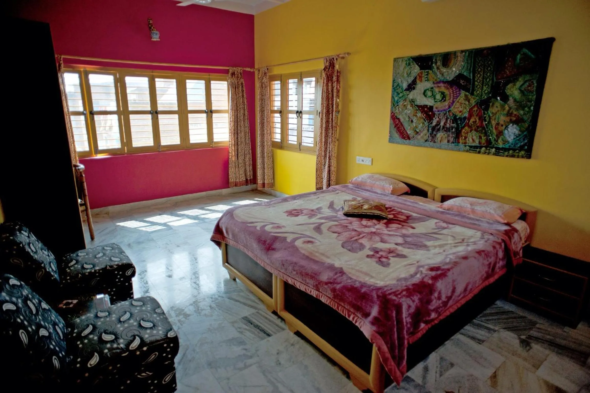 Photo of the whole room, Bed in Ganpati Guest House