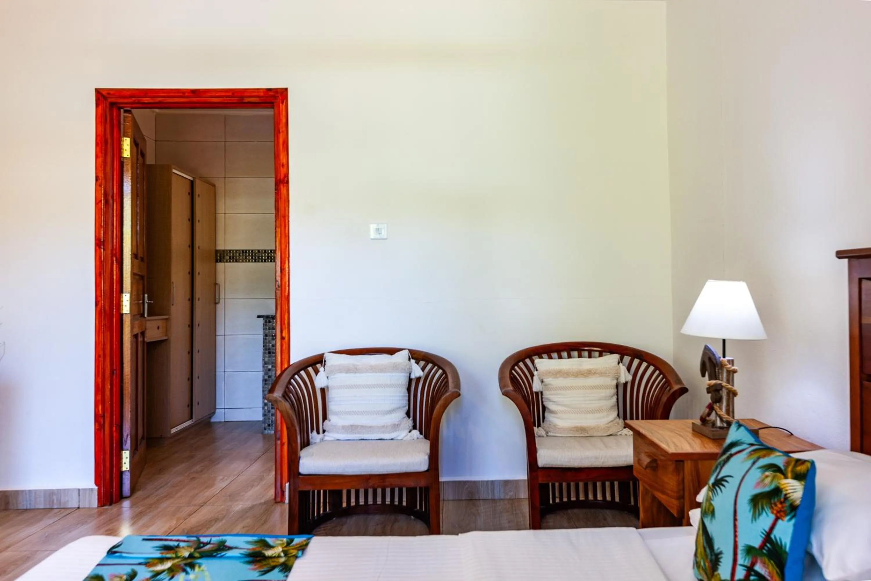 Seating area in Chez Marston