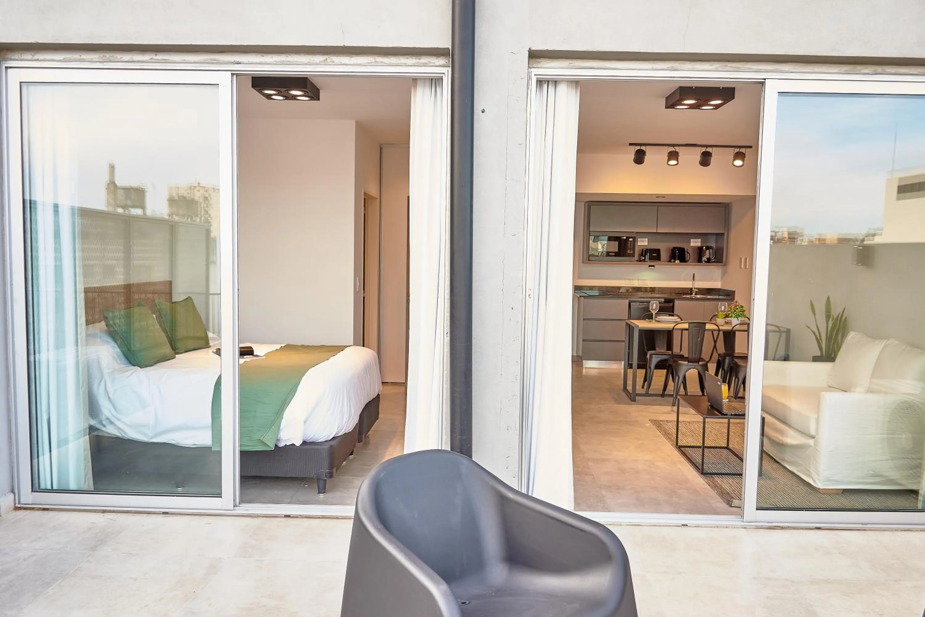 Balcony/Terrace, Bed in Babel Campus